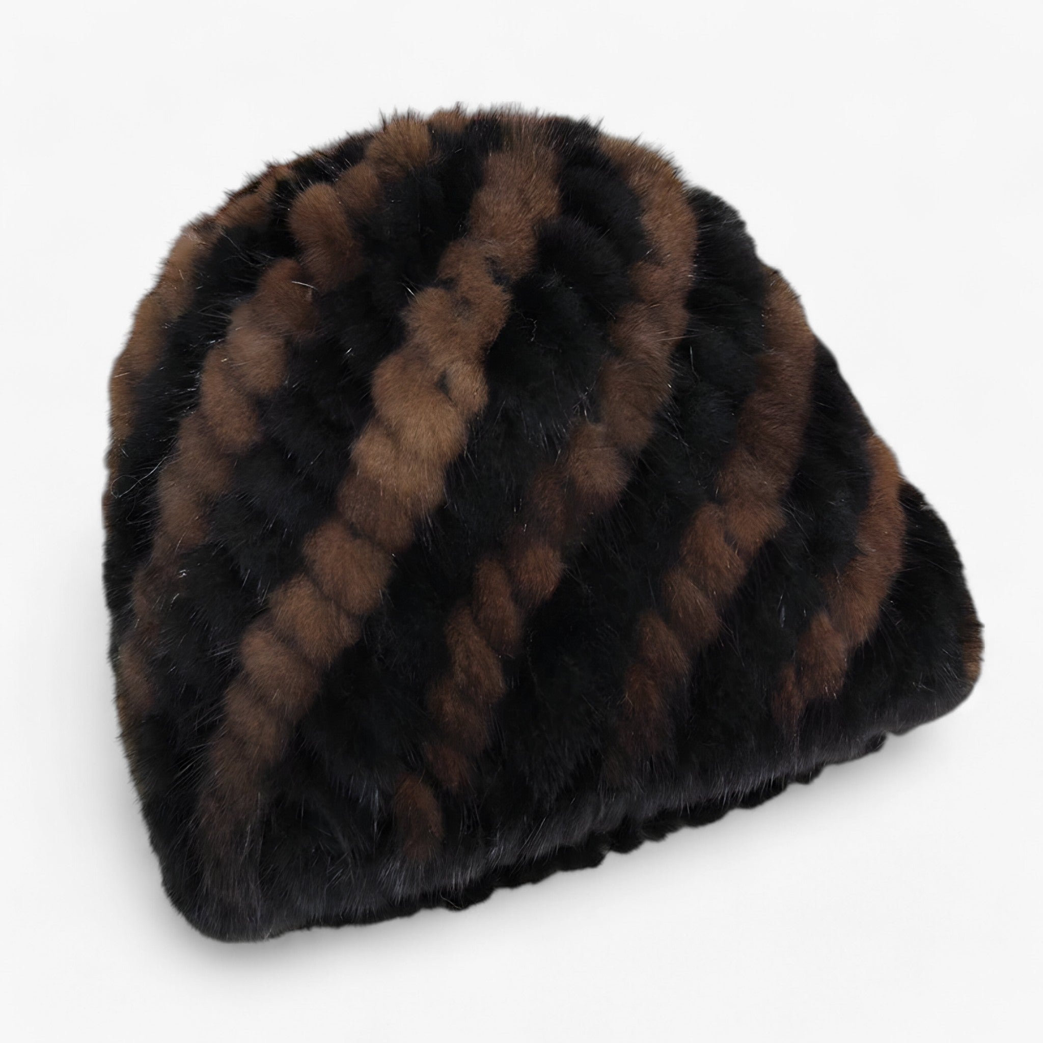 Celeste | Cappello di Pelliccia di Visone Lussuoso - Calore invernale ed Eleganza - marrone nero Buona elasticità - - Concept Palermo