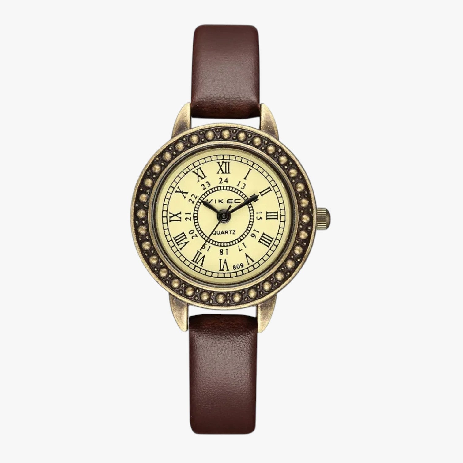 Laurel | Orologio vintage in pelle con quadrante romano - Marrone - female watch ladies watch watch watch for women watches - Concept Palermo