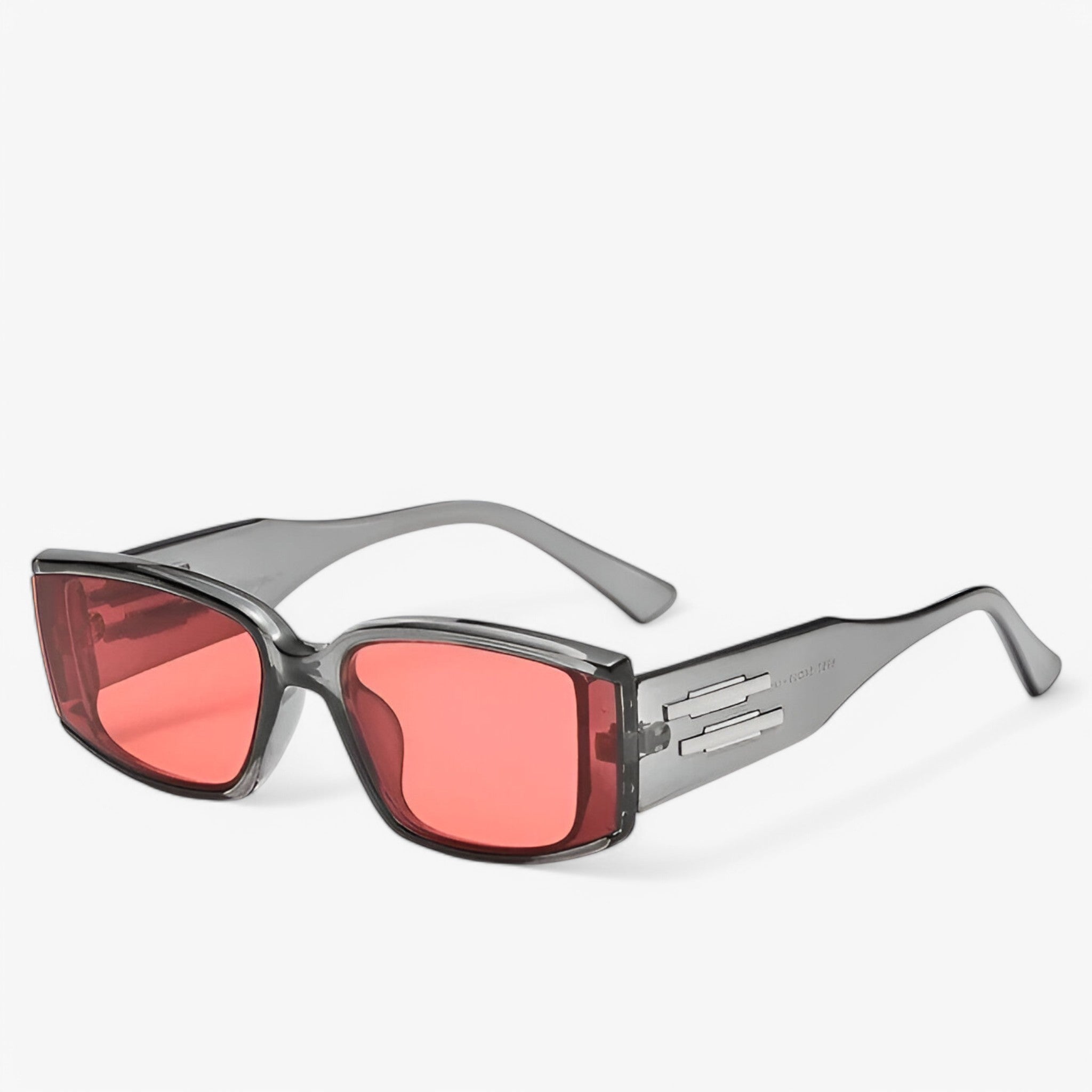 David | Occhiali da sole retrò con montatura rettangolare piccola - Rosso Come immagine - shades for men - Concept Palermo