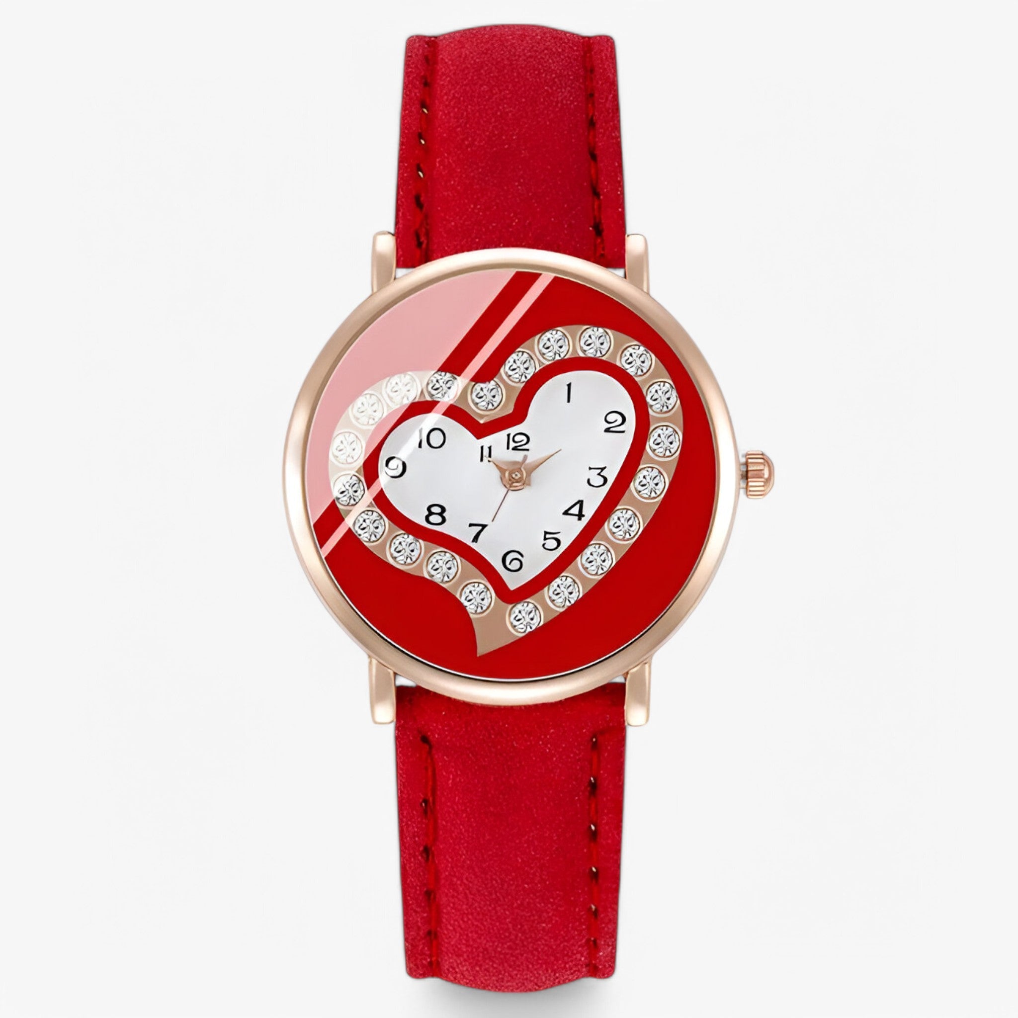 Alina | Orologio da donna analogico con cinturino in pelle e stile raffinato - Rossa - - Concept Palermo