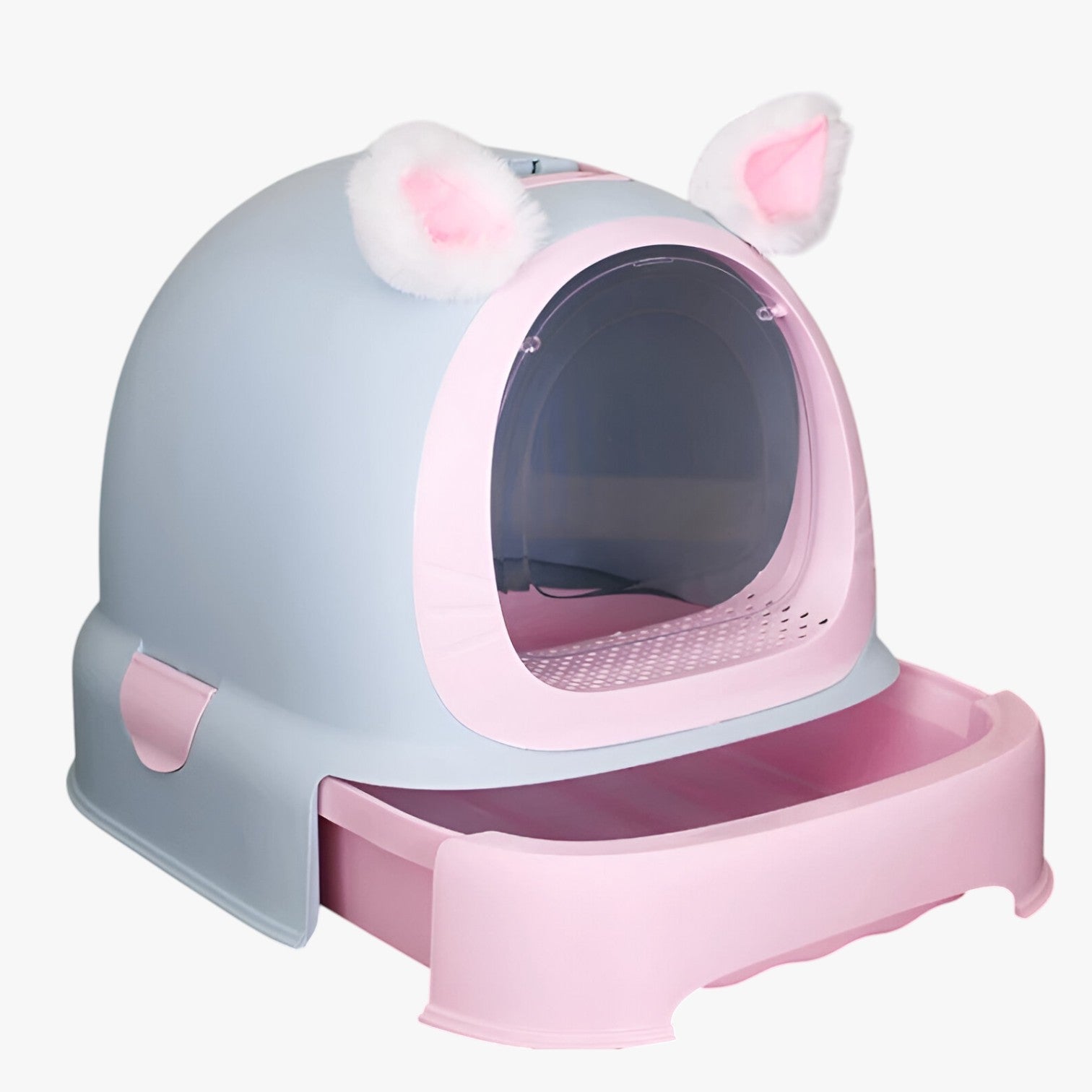 Candace | Lettiera per gatti impermeabile con cassetto contro odori e disordine - Blu menta 52 42 40cm - animali domestici - Concept Palermo