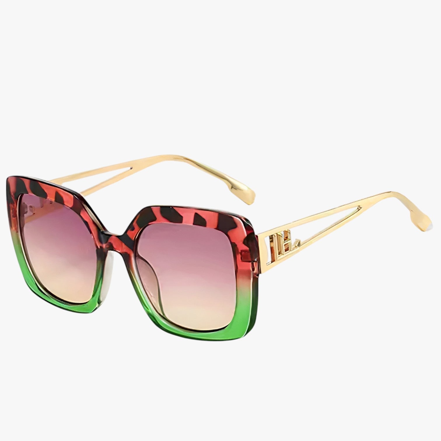 Ensley | Occhiali da sole vintage con montatura trasparente e lenti a gradiente di lusso - verde rosa - Cat Eye Sunglasses Fashion Sunglasses polarized sunglasses women Sunglasses - Concept Palermo