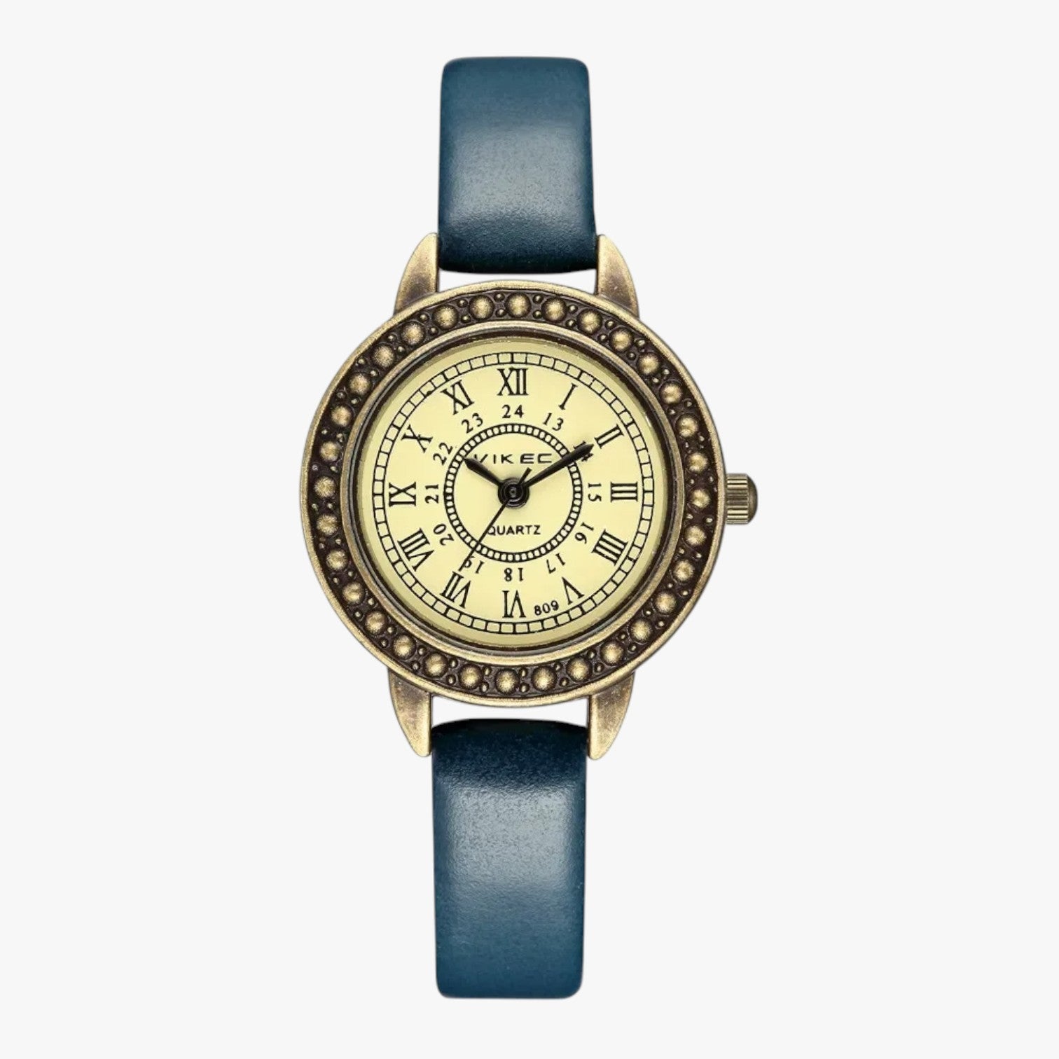 Laurel | Orologio vintage in pelle con quadrante romano - Blu - female watch ladies watch watch watch for women watches - Concept Palermo