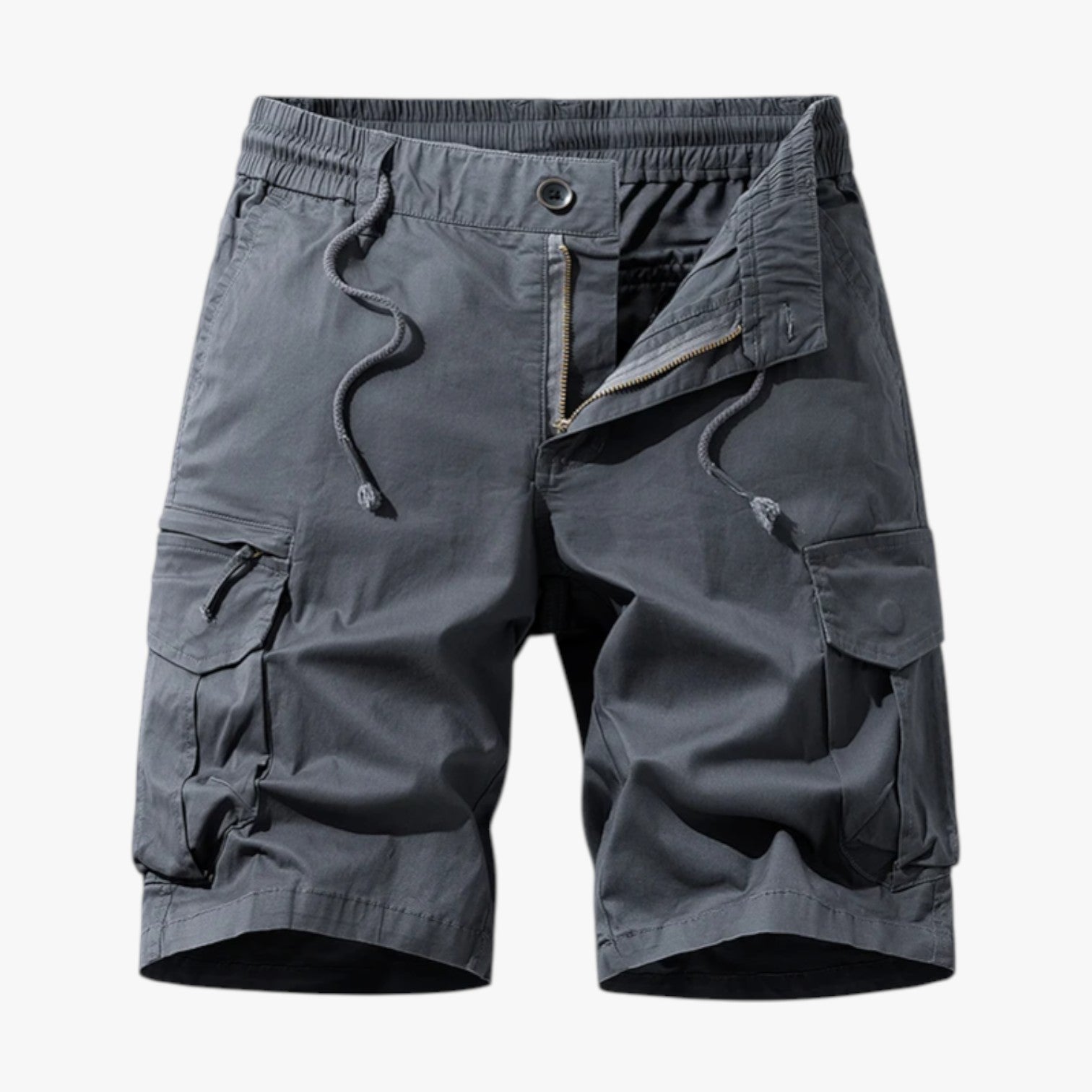 Russel | Bermuda cargo da uomo - Comfort estivo con pratiche tasche - Grigio - Herren Shorts komfortable Shorts shorts for men Summer shorts - Concept Palermo