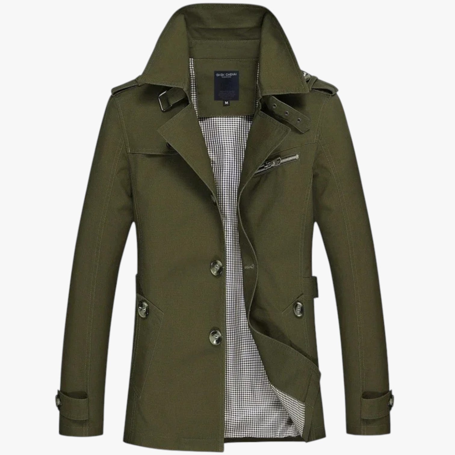 Henry | Giacca lunga da uomo - Stile casual e protezione per la mezza stagione - Verde - coat men coats Jackets & Coats - Concept Palermo