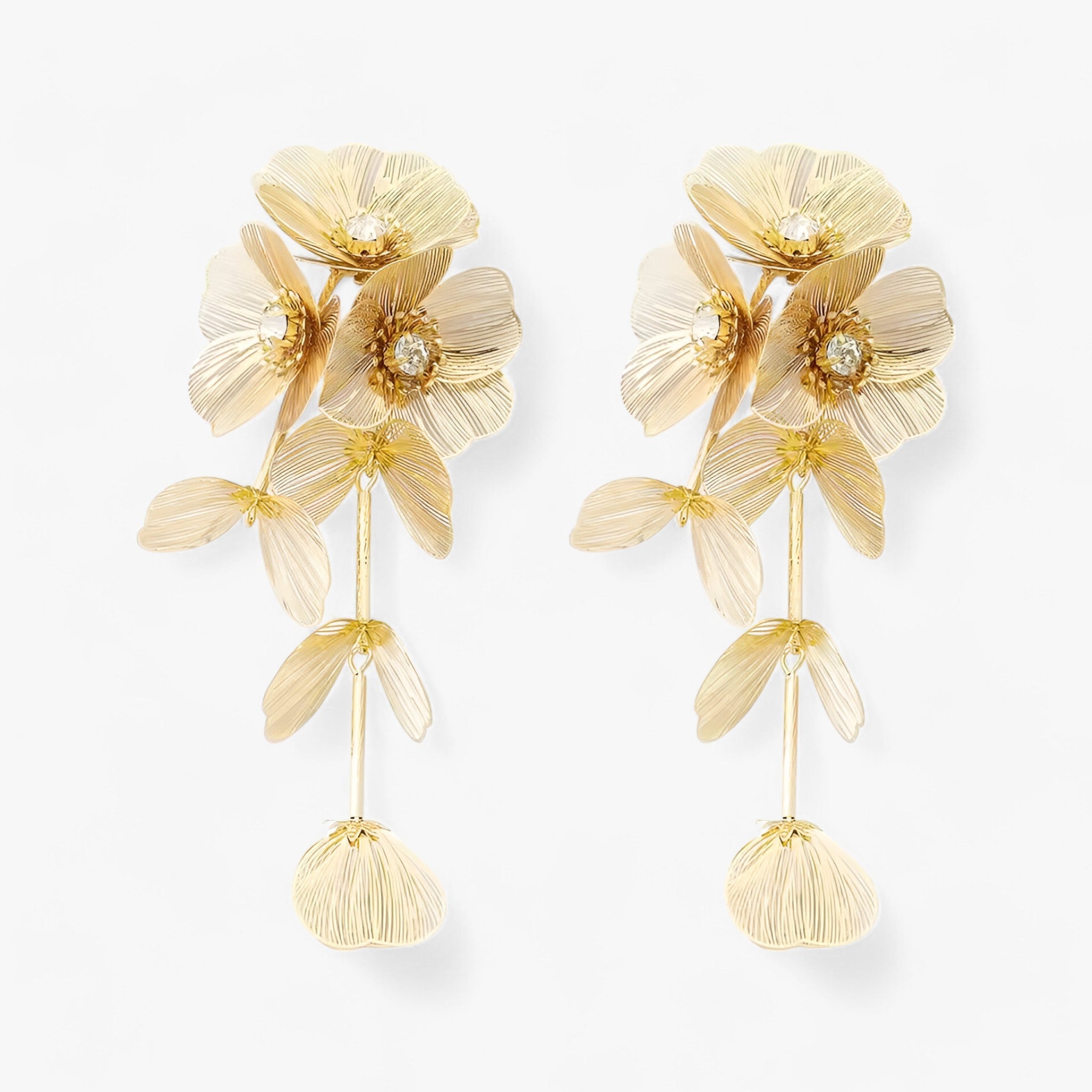 Zoë | Orecchini a Pendente Vintage Bloem – Eleganti e Unici - Dorato 3 - - Concept Palermo