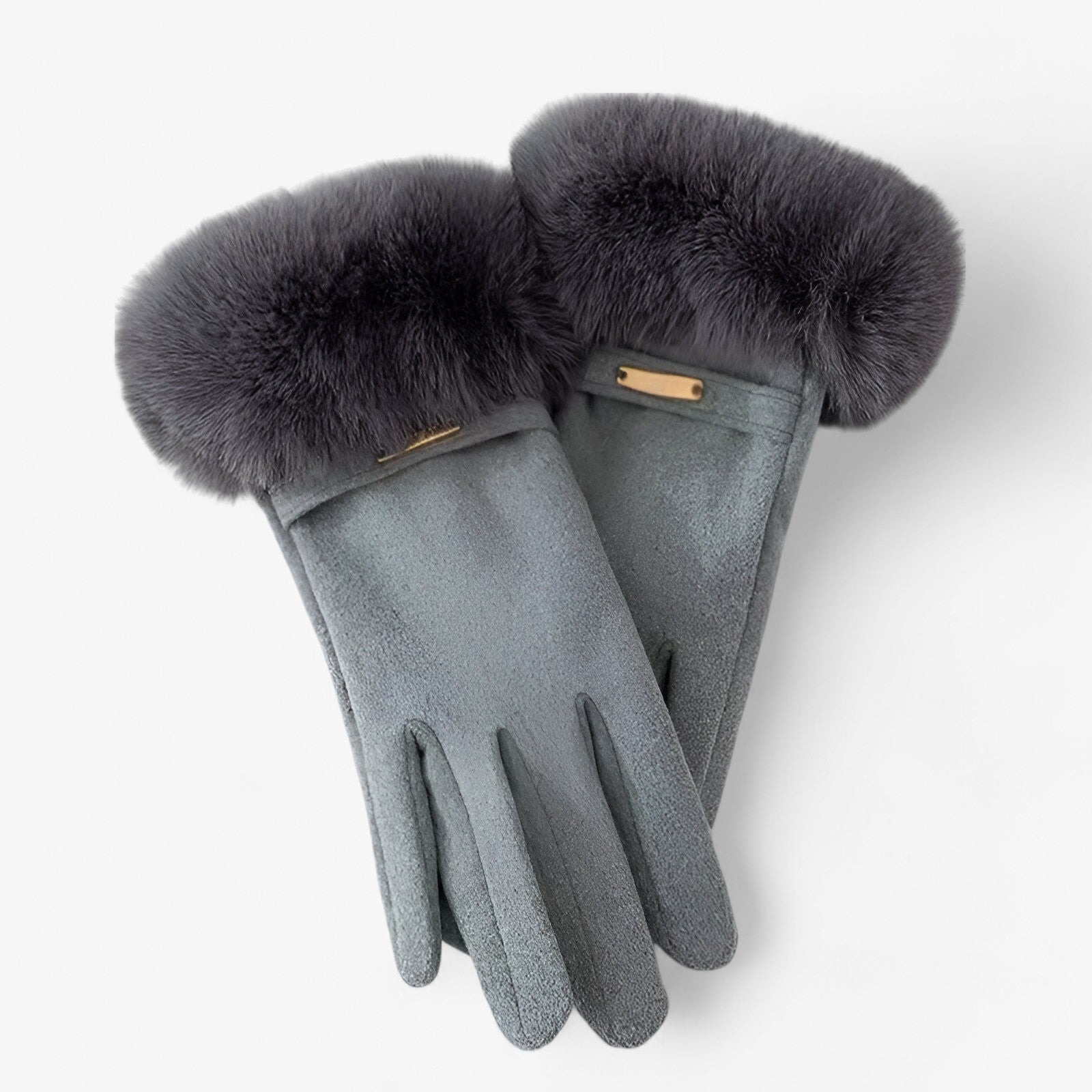 Emma | Guanti Touchscreen Eleganti per Giornate Invernali Calde - Grigio Una taglia - gloves winter gloves Women fashion - Concept Palermo