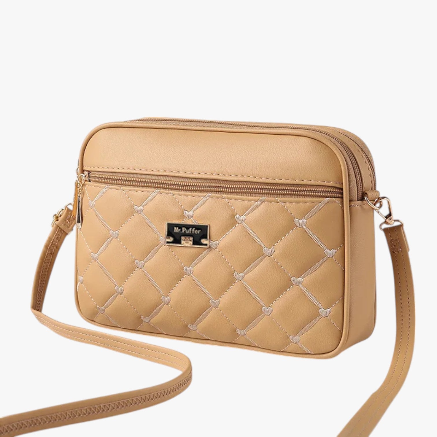 Camilla | Borsa a Spalla Donna 2025 in PU Lingge, Piccola e Versatile - Marrone Chiaro 26cm 8cm 18cm - bag Bags Crossbody Bags women bag women bags - Concept Palermo