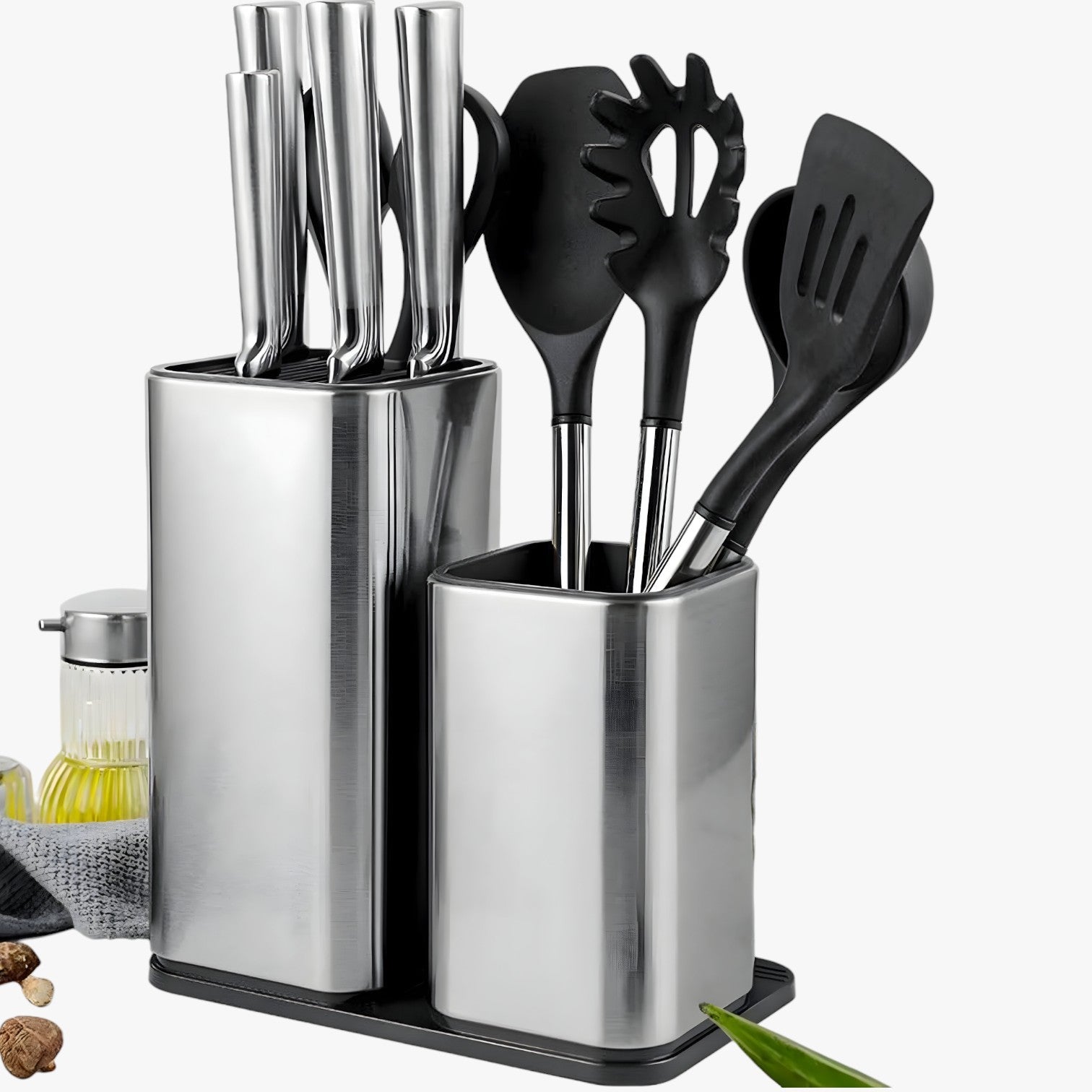 Davi | Blocco per misurazioni e organizer in acciaio inossidabile – Stoccaggio intelligente in cucina - - Kitchen kitchen accessory kitchen tools kitchen utensil - Concept Palermo