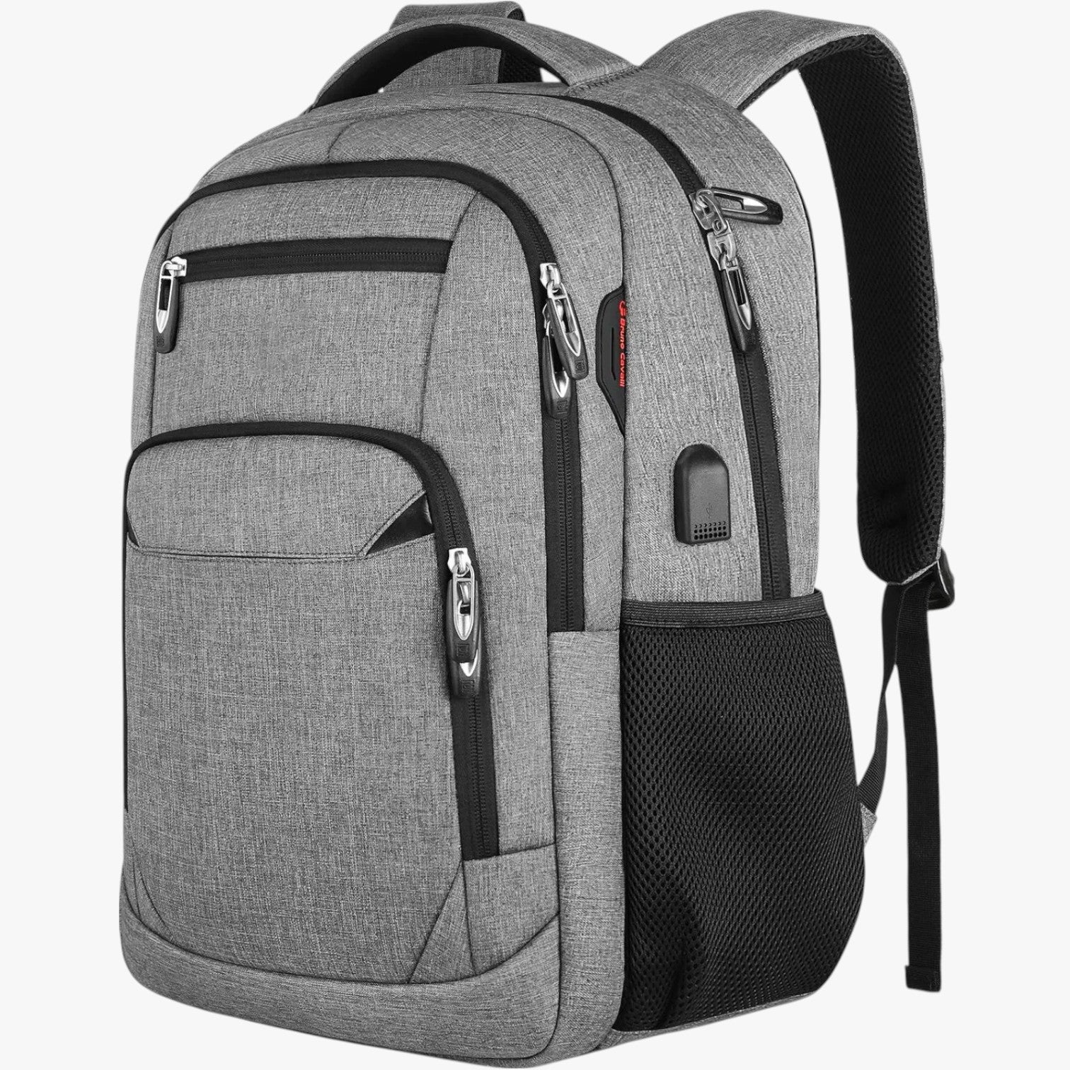 Charlie | Zaino Impermeabile Multiuso con Porta USB Grande Capacità per Viaggi e Lavoro - Grigio 18 - bag Bags bags for men mens bag - Concept Palermo