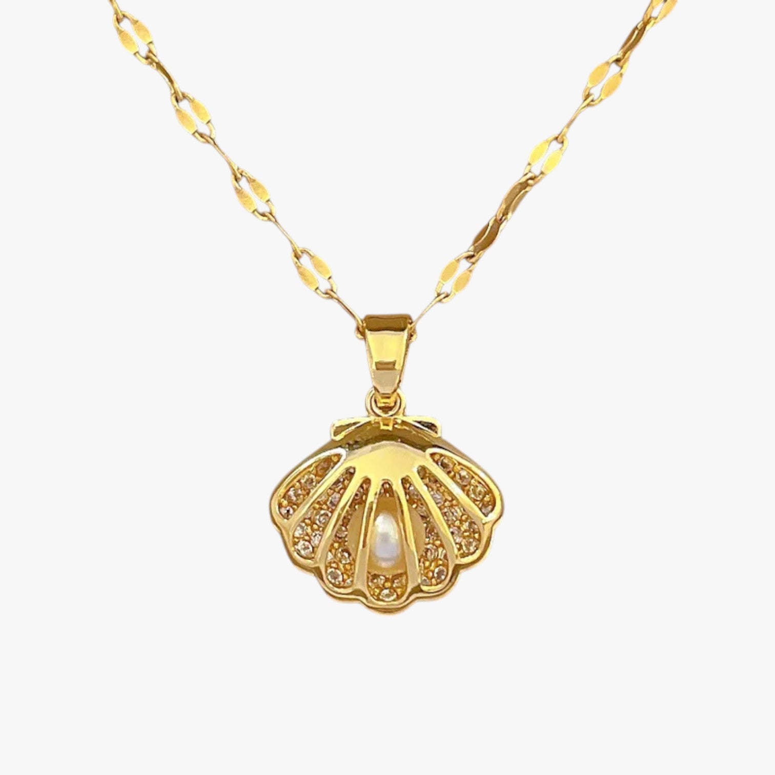 Nadia | Collana di perle di conchiglia retrò - oro 45cm CHINA - elegant womens necklaces necklace NECKLACES Necklaces for Women - Concept Palermo