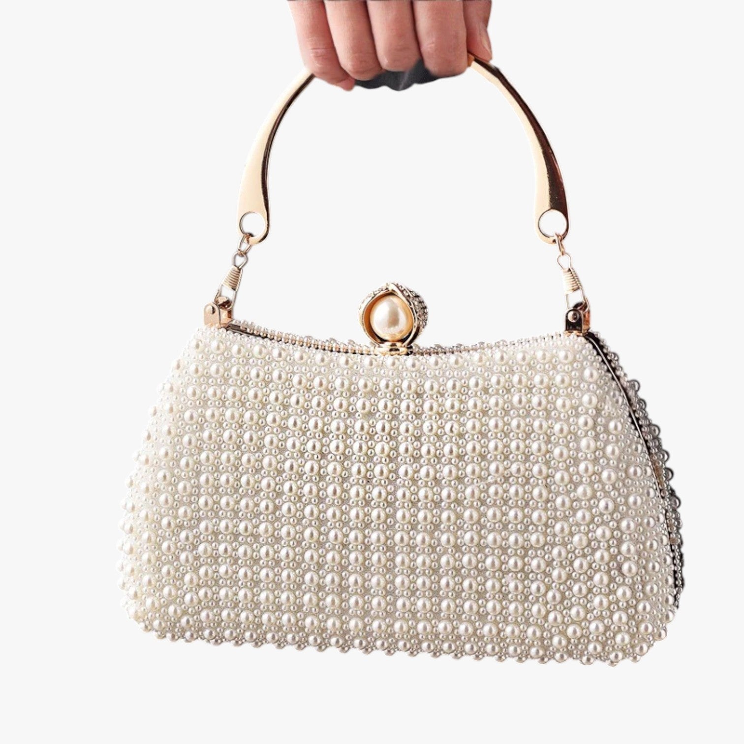 Aviana | Elegante borsa da sera in perle con manico a catena - - bag Bags handbags women bags Women's handbags - Concept Palermo