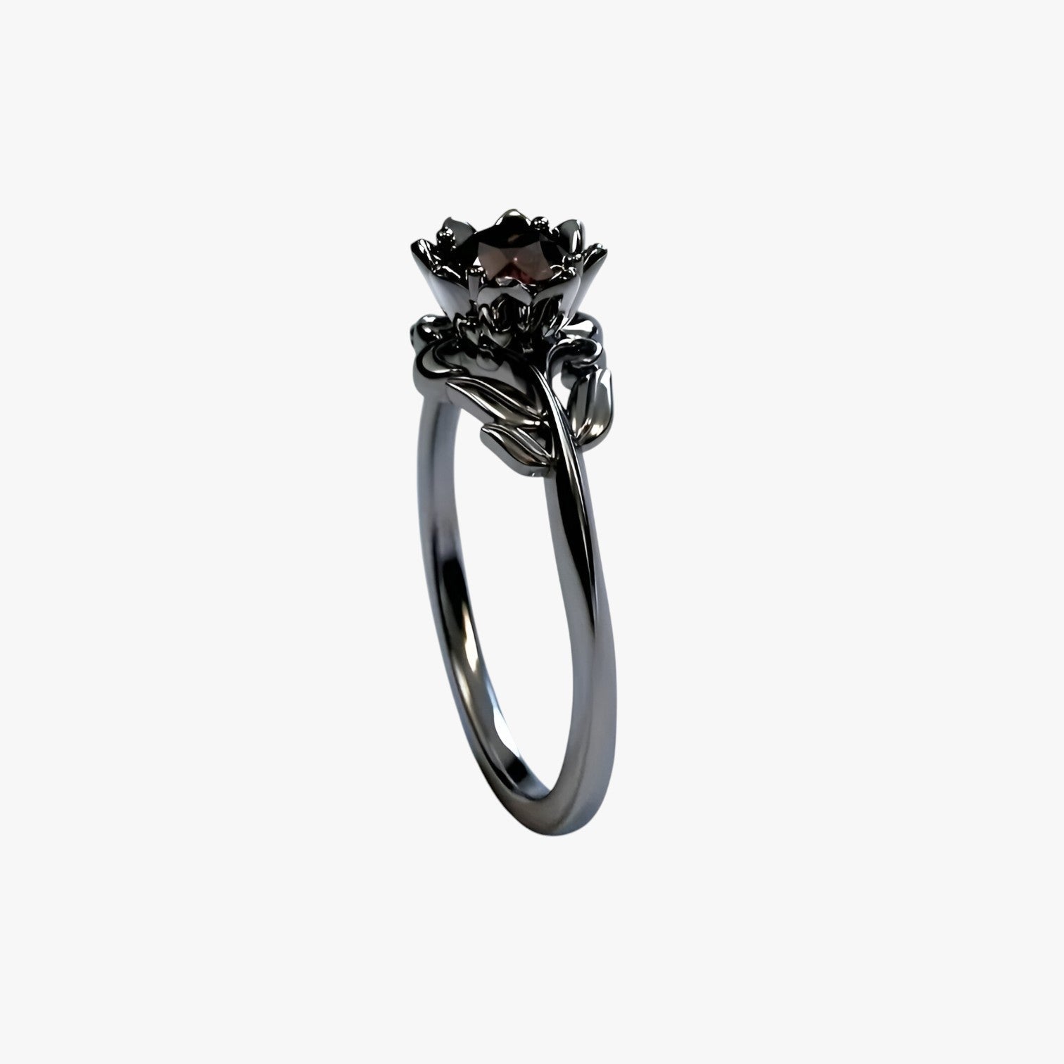 Colleen | Rosa della Notte - Anello elegante con pietra rossa per un look audace - - Rings womens ring - Concept Palermo