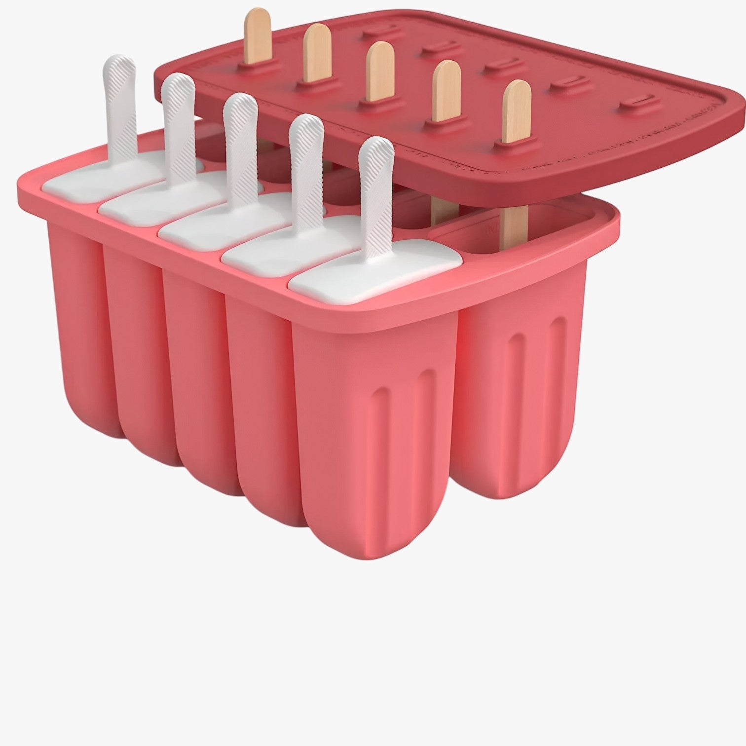 Sunny's | Stampi per Gelato Estivi – Facili Gelati Fai-da-te per Snack Rinfrescanti - 10 grid-rosso - Kitchen kitchen accessory kitchen tools - Concept Palermo