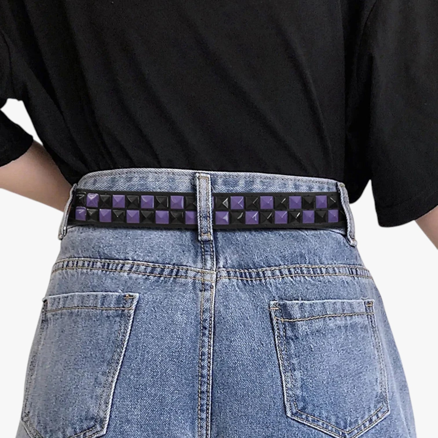 Blaire | Cintura con rivetti punk e vestibilità elasticizzata - - Belts waist belt for women Womens belt - Concept Palermo
