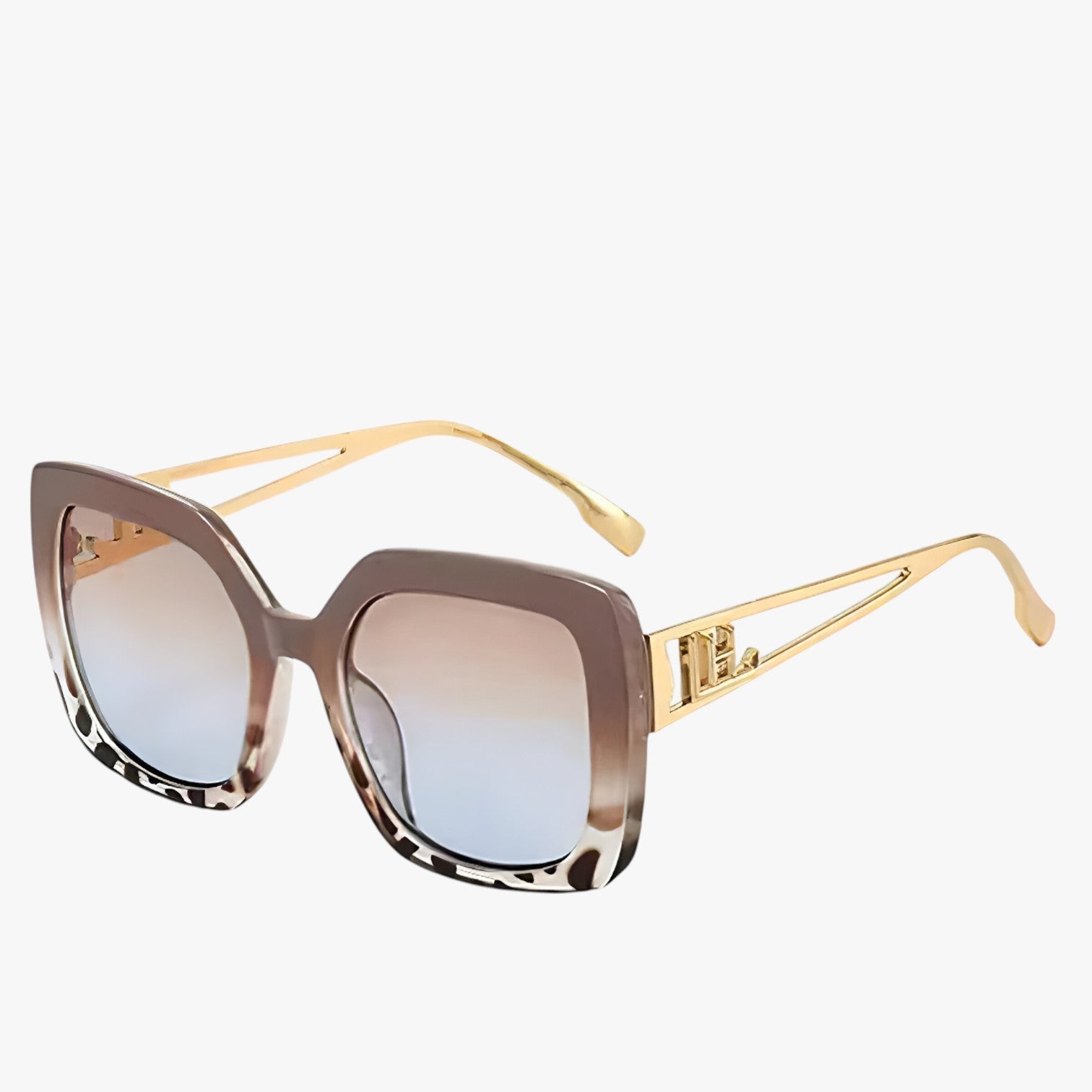 Ensley | Occhiali da sole vintage con montatura trasparente e lenti a gradiente di lusso - beige - Cat Eye Sunglasses Fashion Sunglasses polarized sunglasses women Sunglasses - Concept Palermo