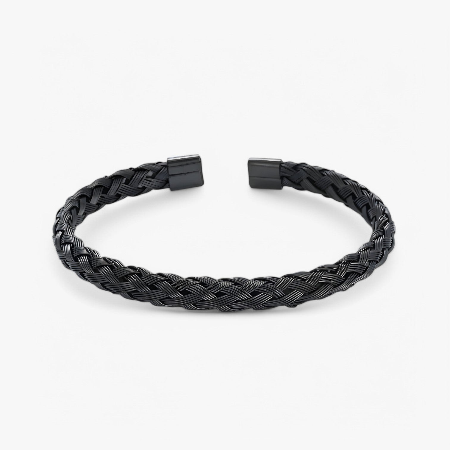 Matti | Bracciale Aperto Lussuoso e Confortevole - Nero - BRACELETS mens accessory mens bracelet - Concept Palermo
