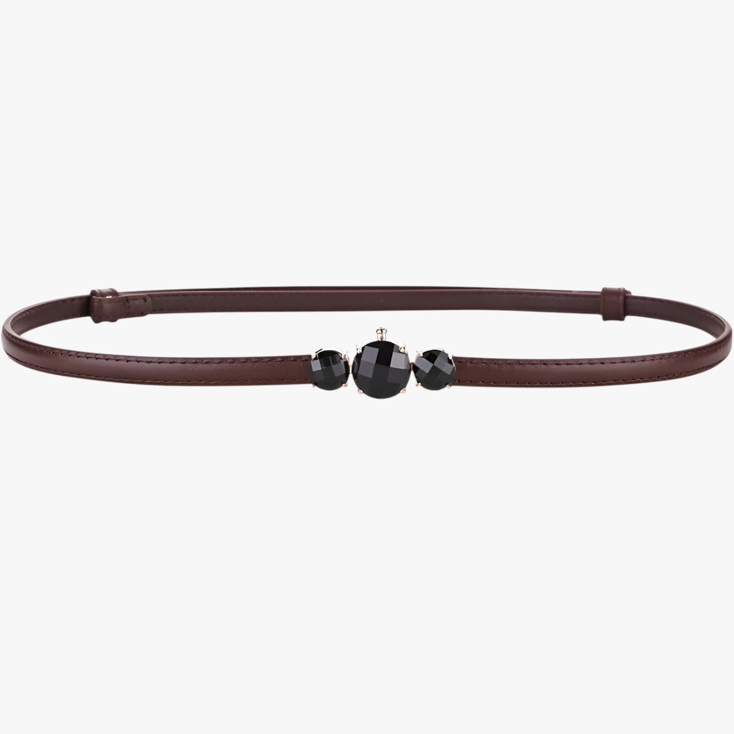 Caesy | Cintura sottile in vera pelle – Eleganza regolabile - caffè 100cm - Belts waist belt for women Womens belt - Concept Palermo