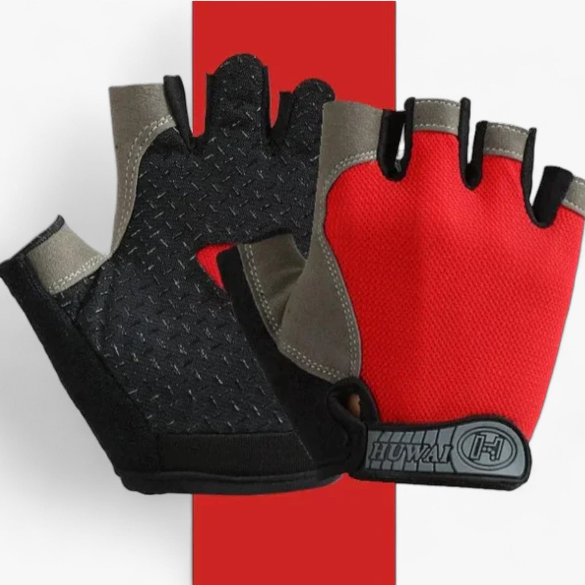 Guanti sportivi antiscivolo GripMaster: freschi, comodi e resistenti - Rosso - bicycle gloves gloves gloves for men mens gloves - Concept Palermo