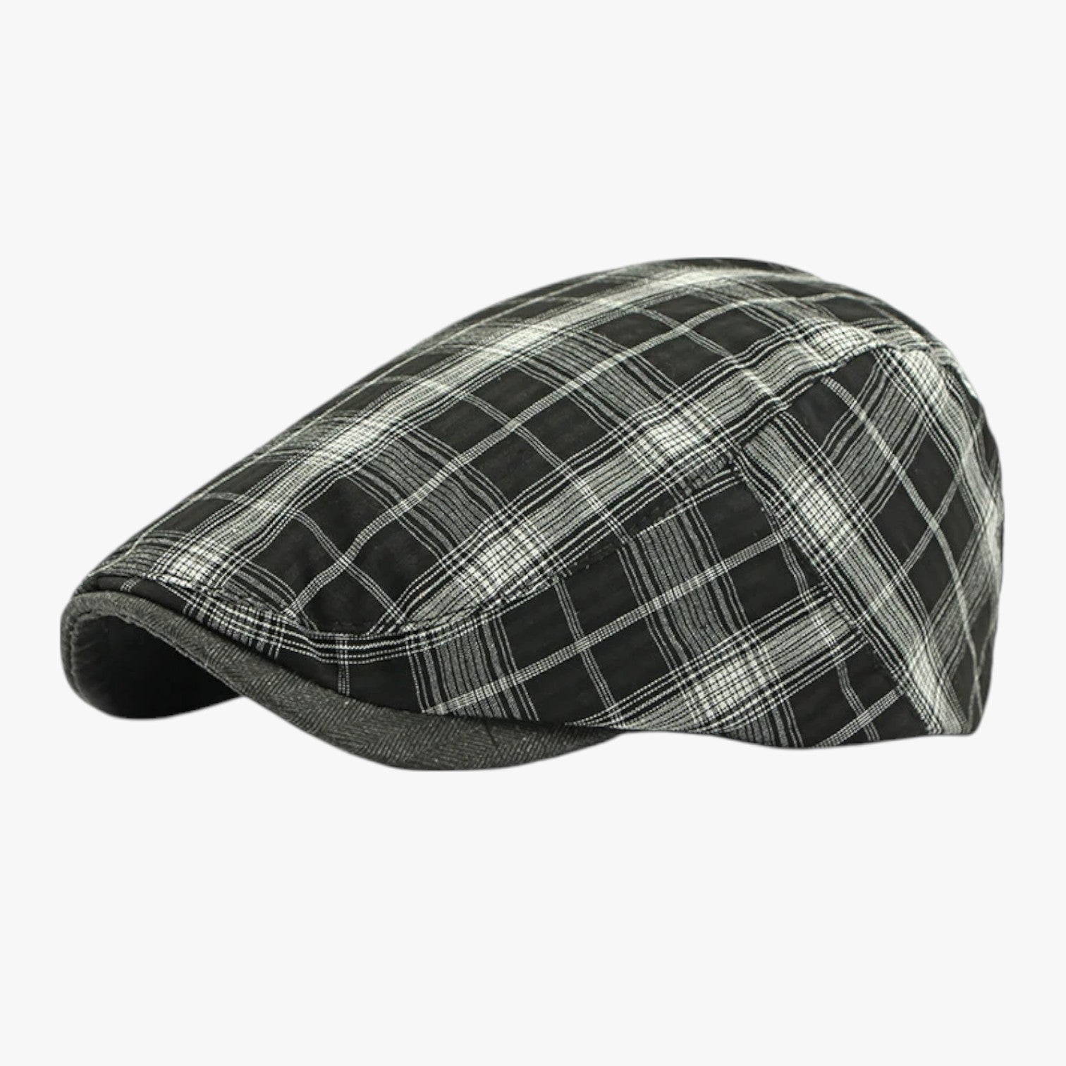 Sevyn | Berretto Tartan Retro in Cotone - nero - caps mens cap - Concept Palermo