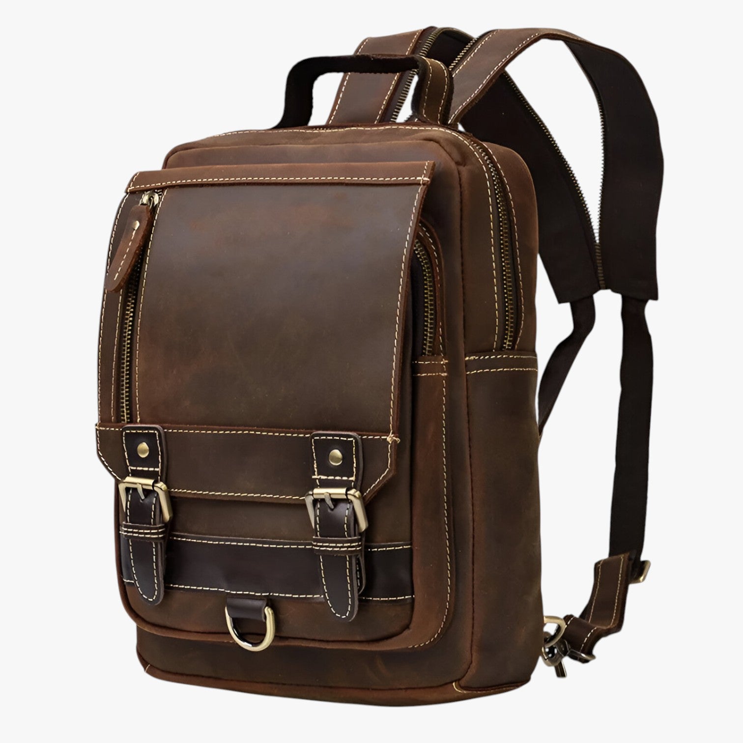 Jake | Zaino in pelle vintage a doppio uso - - Bags bags for men - Concept Palermo