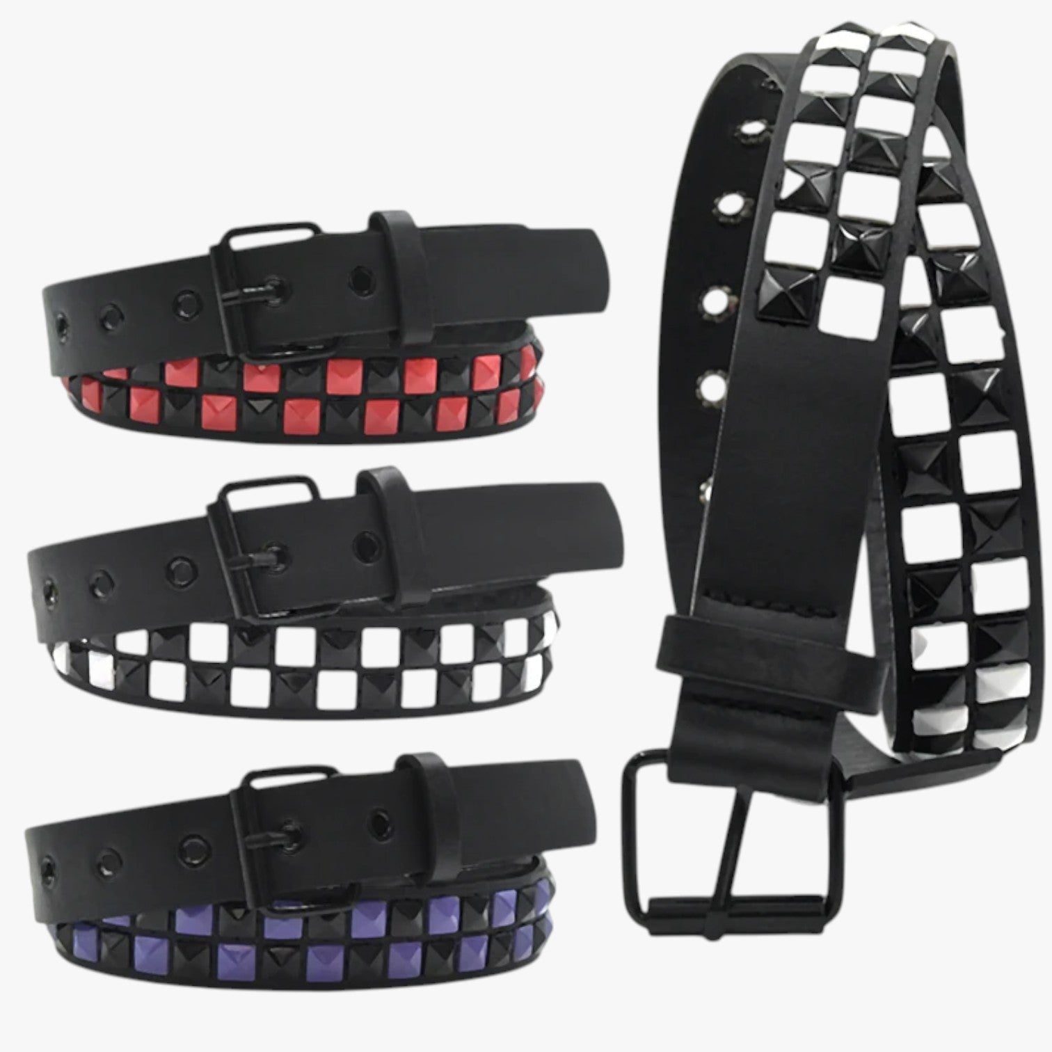 Blaire | Cintura con rivetti punk e vestibilità elasticizzata - - Belts waist belt for women Womens belt - Concept Palermo