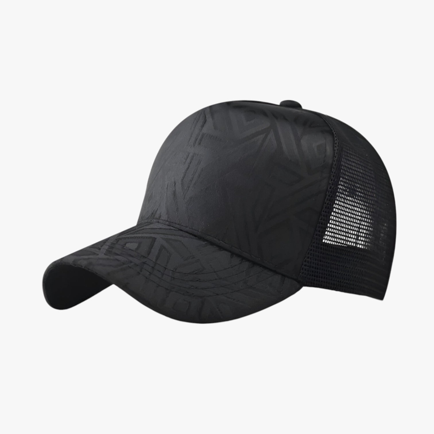 Elijah | Berretto piatto regolabile a quadri - nero 54-60cm - caps mens cap - Concept Palermo