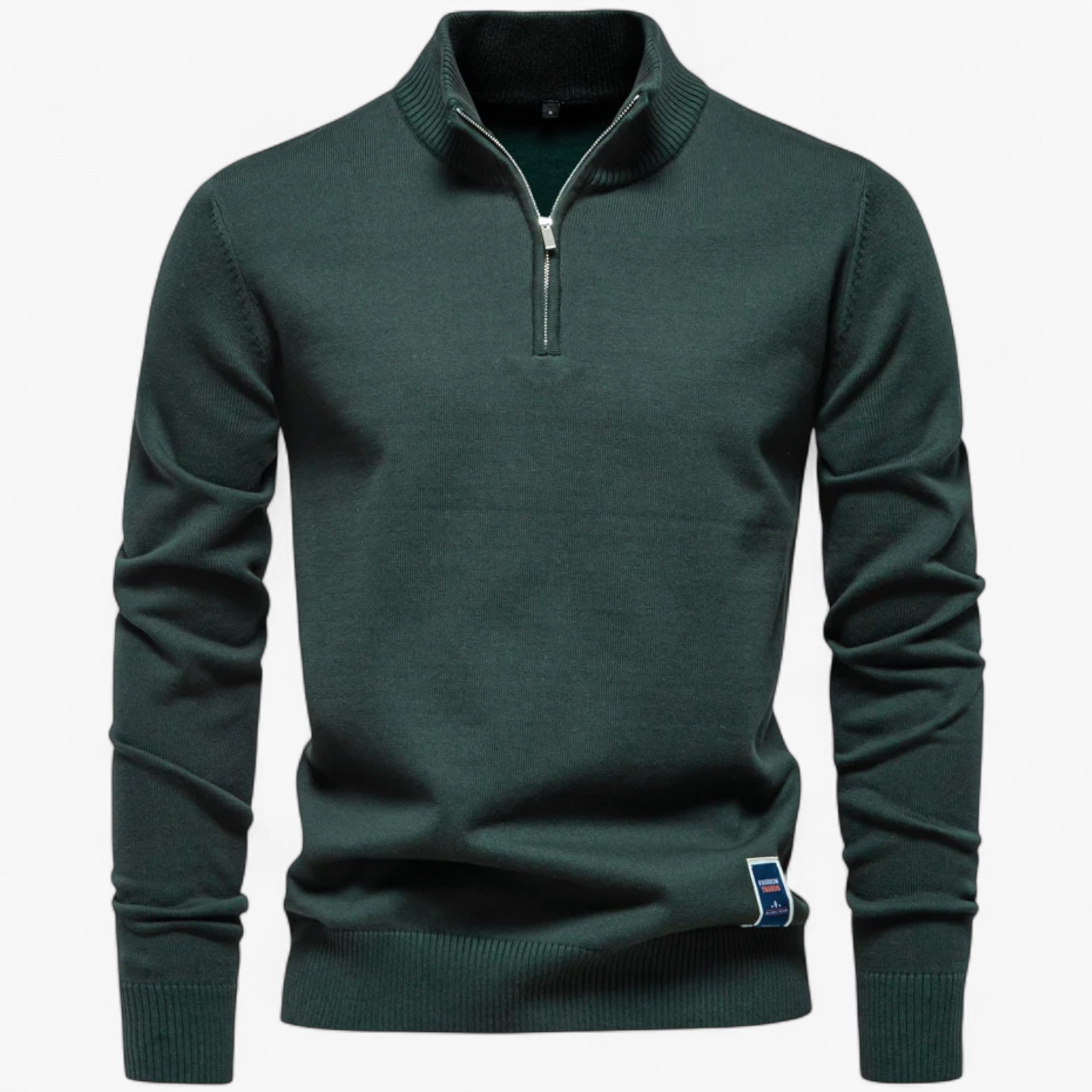 Gelo | Maglione da Uomo con Mezza Zip - Verde - Clothes clothes men Clothing Sweater sweater men sweaters - Concept Palermo