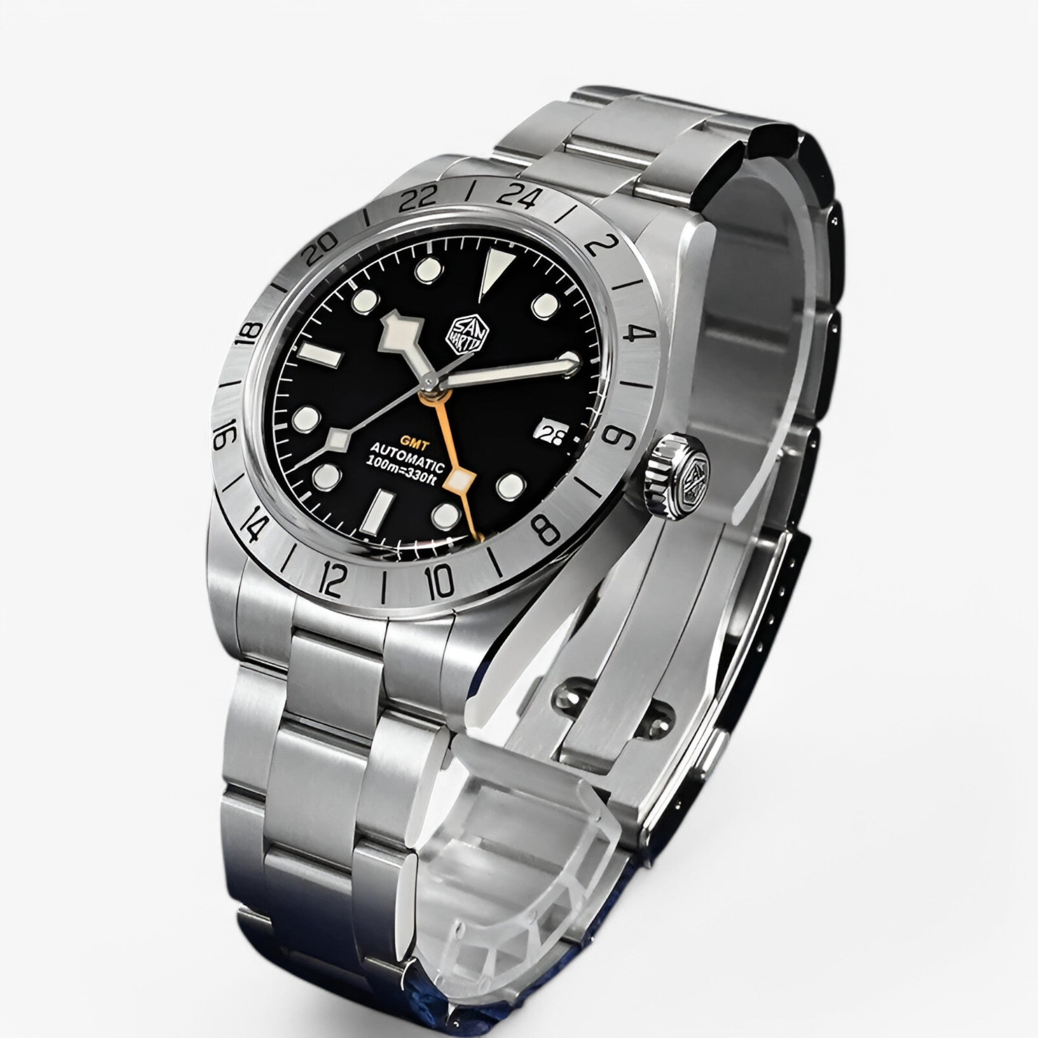 Anton | Orologio sportivo automatico GMT in acciaio - - - Concept Palermo