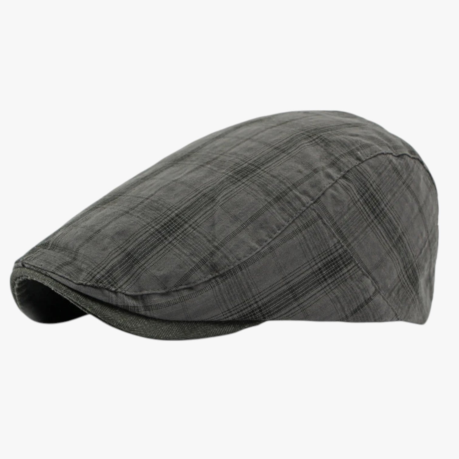 Sevyn | Berretto Tartan Retro in Cotone - grigio scuro - caps mens cap - Concept Palermo
