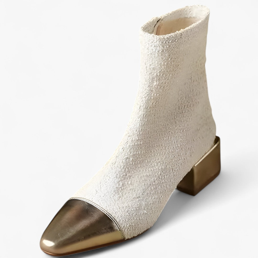 Selene | Stivaletti eleganti con tacco sottile e punta affusolata - Beige - BOOTS Boots & Shoes - Concept Palermo