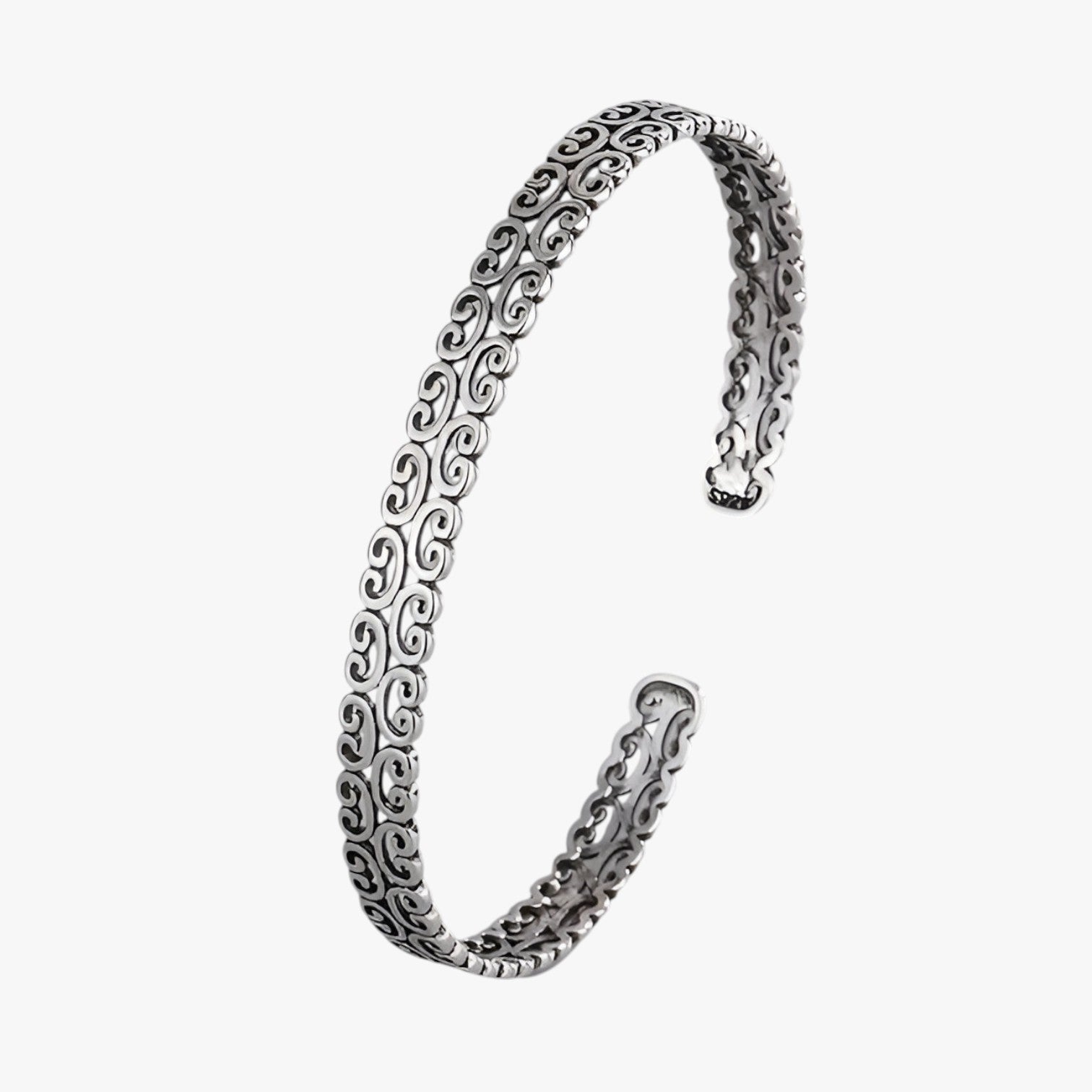 Dahlia | Elegante polsino in argento con motivo a nuvole - Argento - BRACELET FOR WOMEN BRACELETS bracelets for women - Concept Palermo