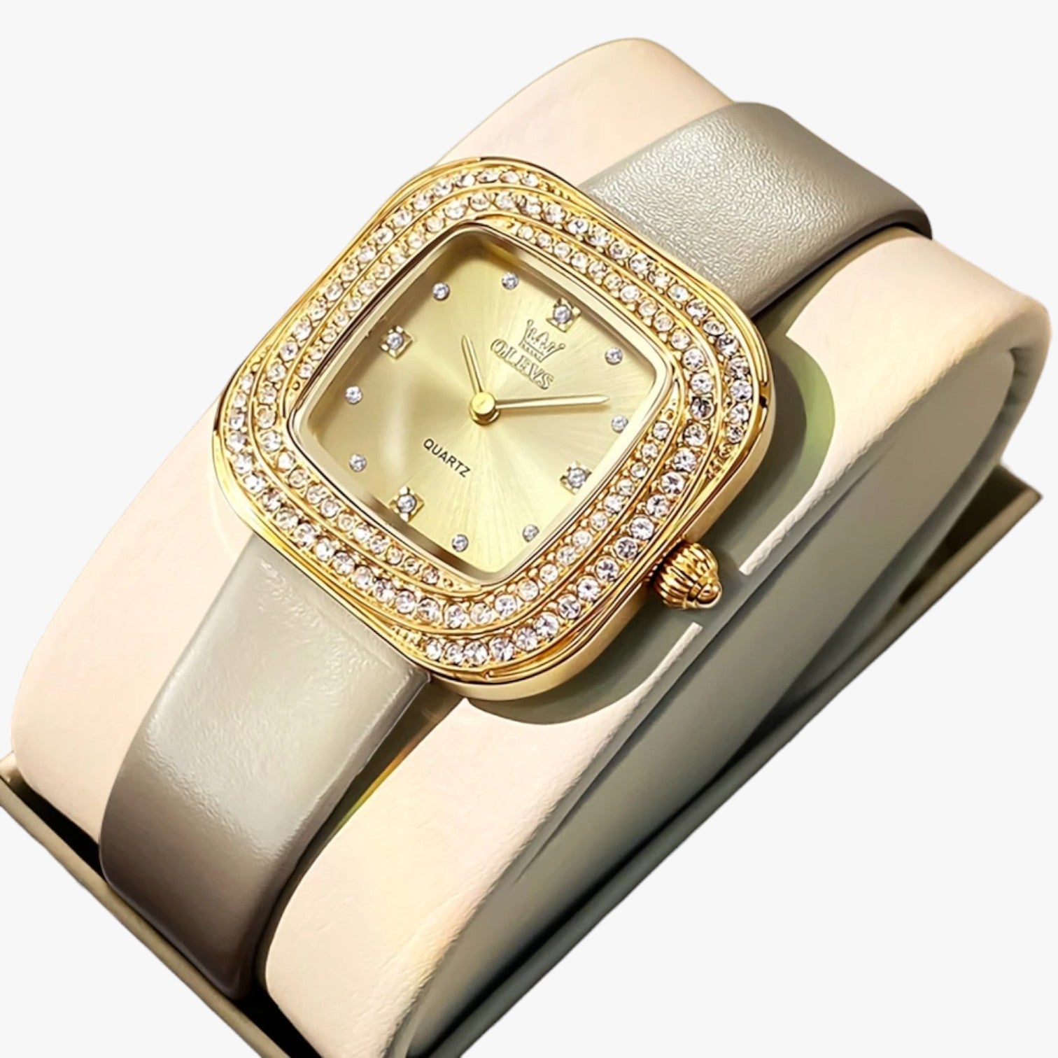 Blair | Elegante orologio quadrato in pelle - giallo - female watch ladies watch watch watch for women watches - Concept Palermo