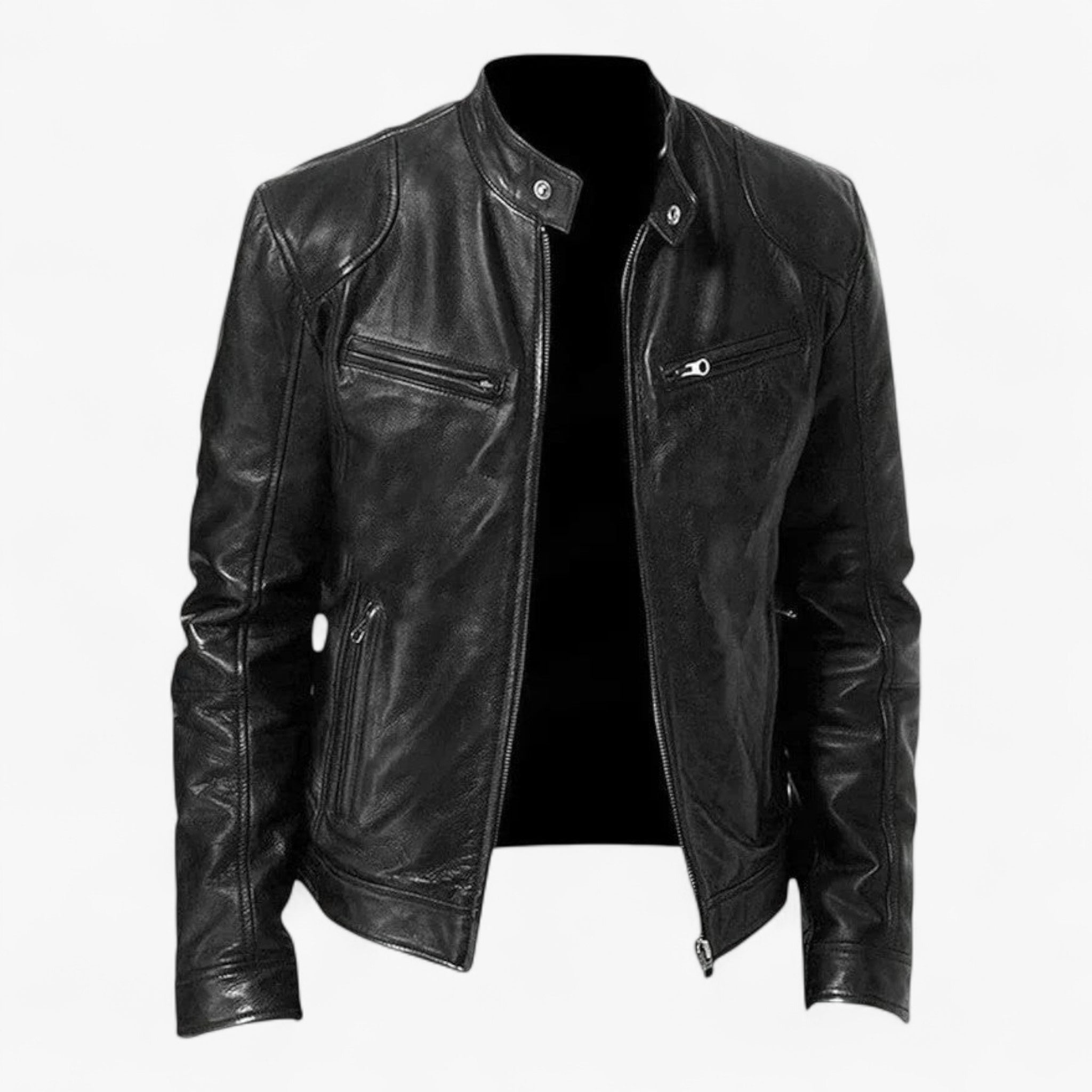 Darren | Giacca di Pelle Casual - Nero - casual Leather men Winter - Concept Palermo