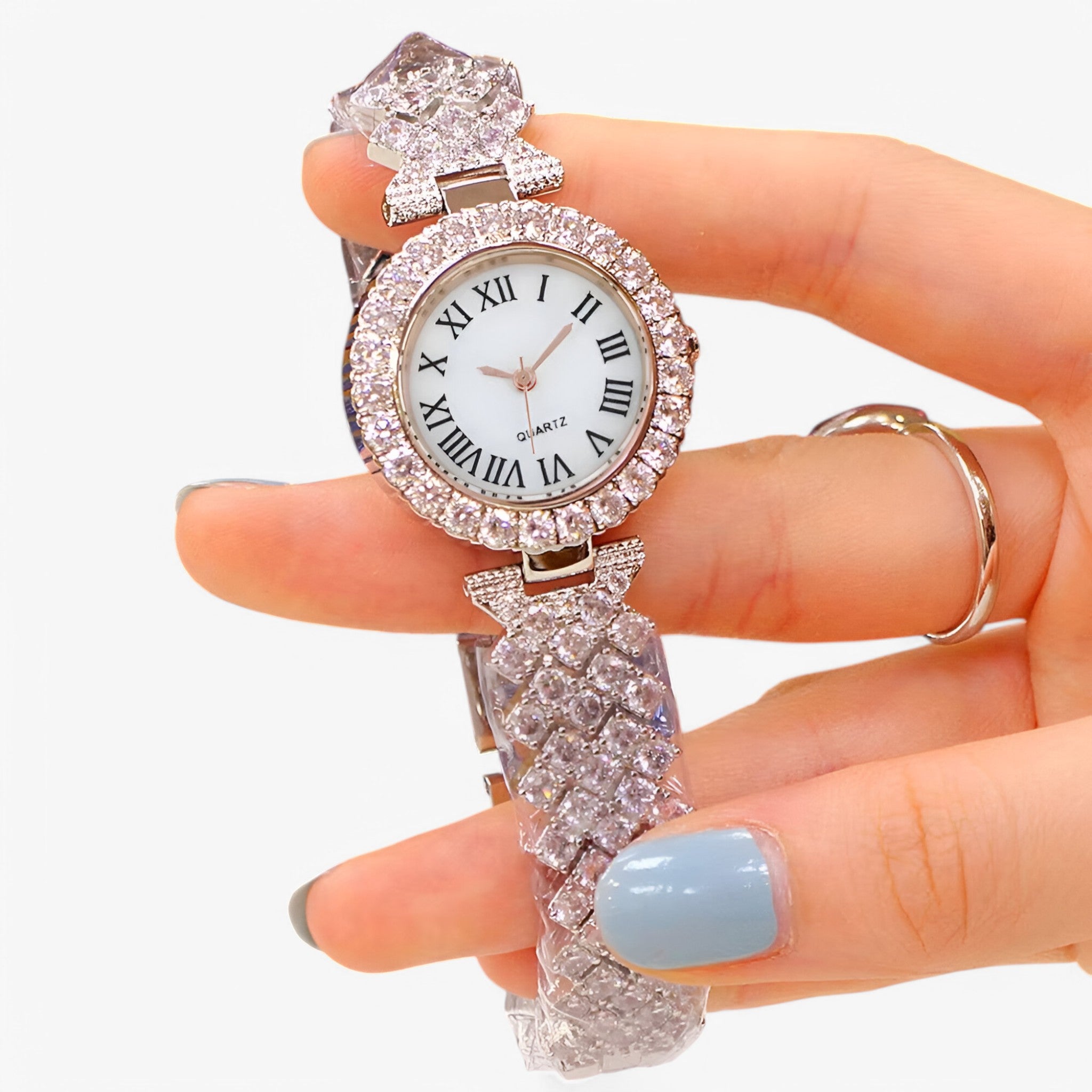 Maria | Orologio elegante in oro rosa con diamanti - - female watch watch for women - Concept Palermo