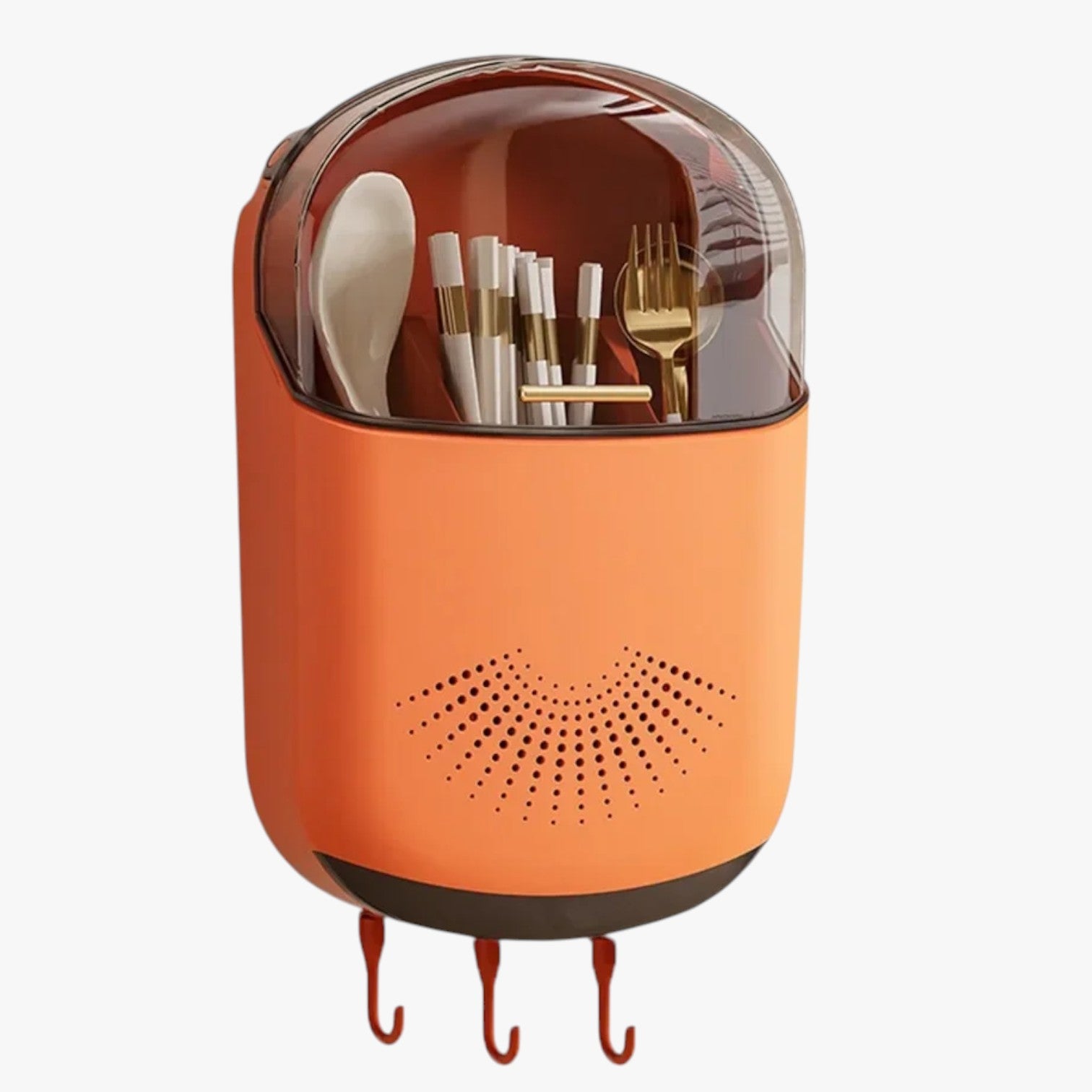 Gianni | Portabastoncini da muro con drenaggio e coperchio - Arancione - Kitchen kitchen accessory Kitchen Essentials kitchen organizer - Concept Palermo