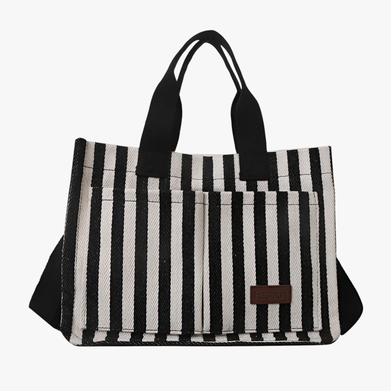 Aurora | Ampia borsa a tracolla in tela per il giorno e i viaggi - Nero - handbags Women's handbags - Concept Palermo