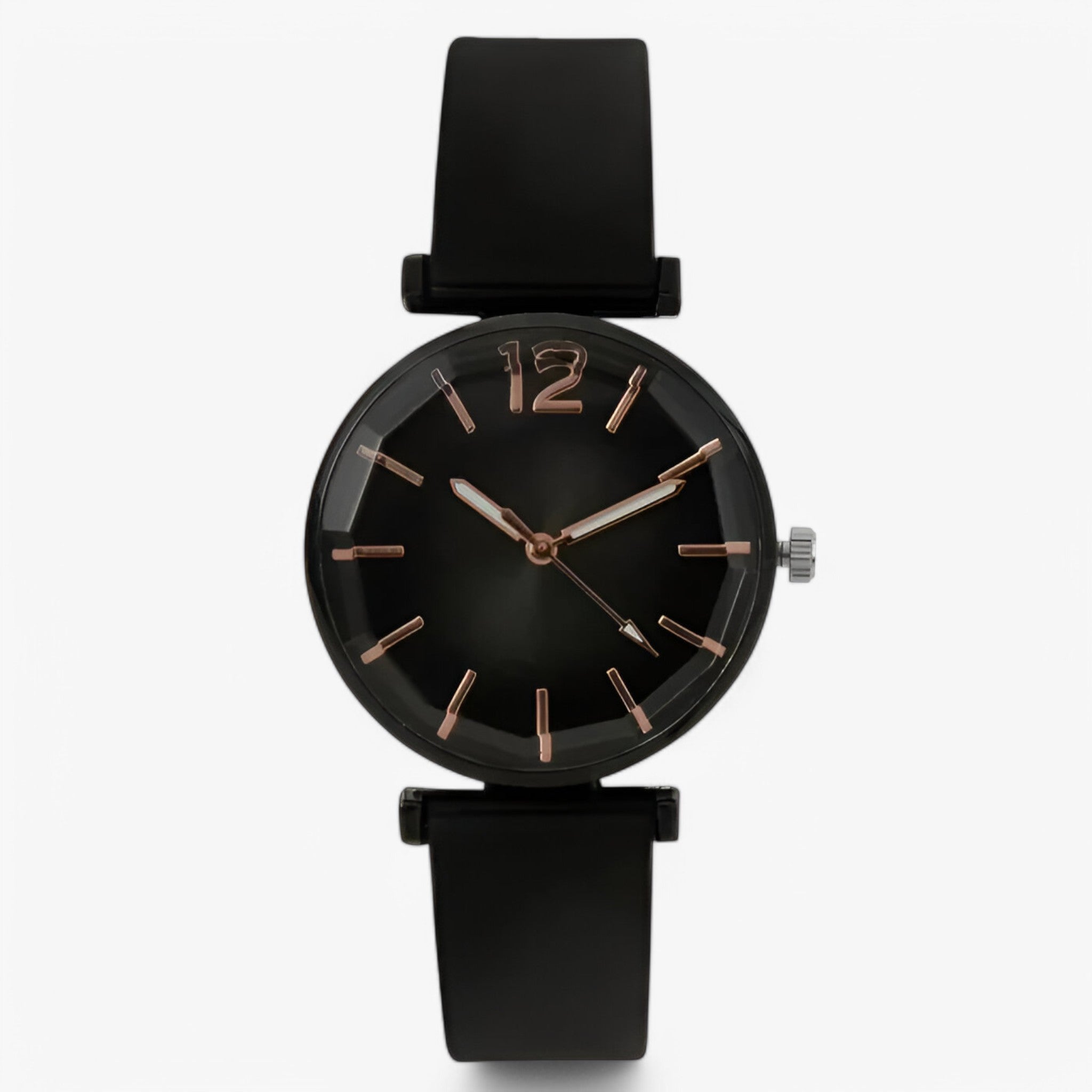 Lena | Orologio sportivo casual con cinturino in silicone - Nera - female watch watch for women - Concept Palermo