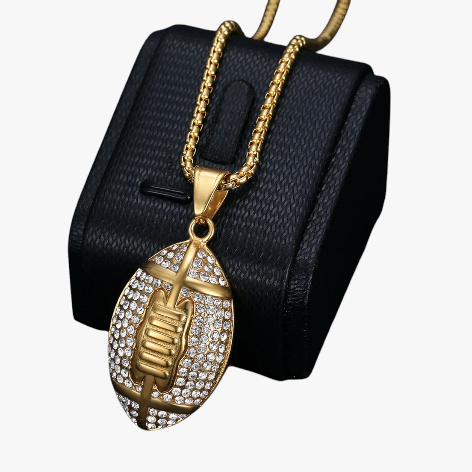 Jayson | Collana rugby in acciaio con cristallo - Oro - Fashion Necklaces necklace necklace for men NECKLACES - Concept Palermo