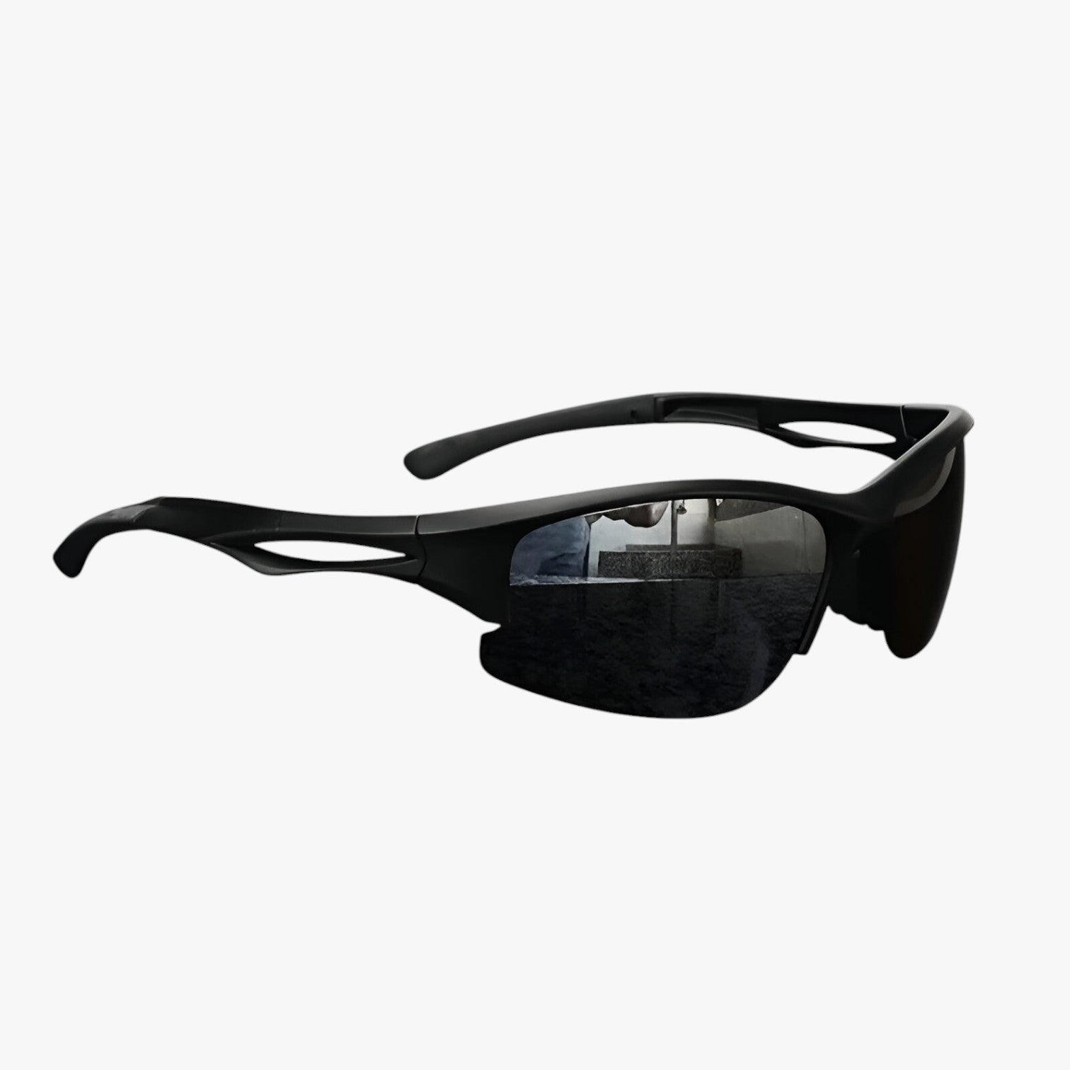 Nestor | Occhiali da sole sportivi con montatura metà bordo - Polarizzati e visione colorata - Nero - mens sunglasses Polarized man sunglasses Sunglasses - Concept Palermo