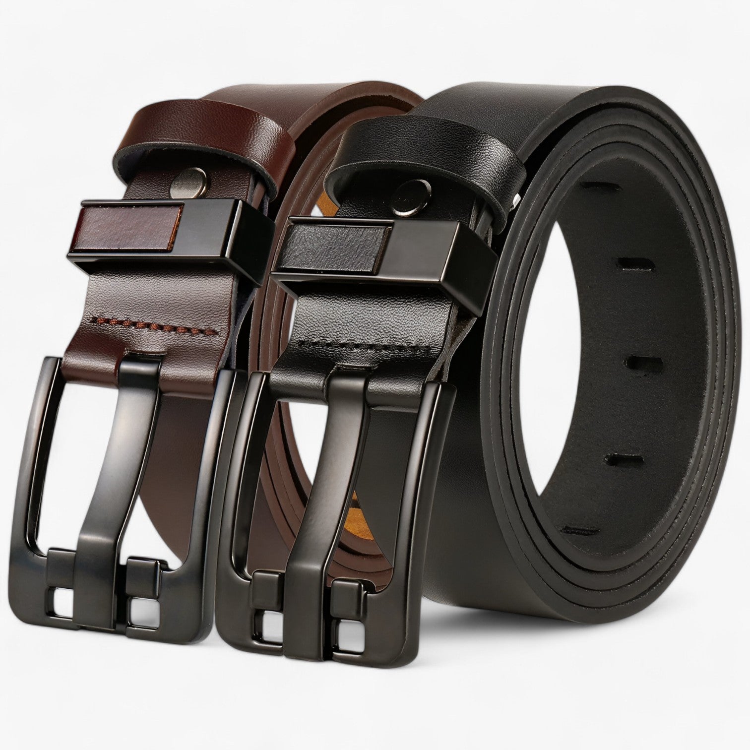 Jaxson | Cintura da Uomo in Pelle di Mucca - Elegante e Sostenibile per Ogni Occasione - - belts mens accessory Mens belt - Concept Palermo