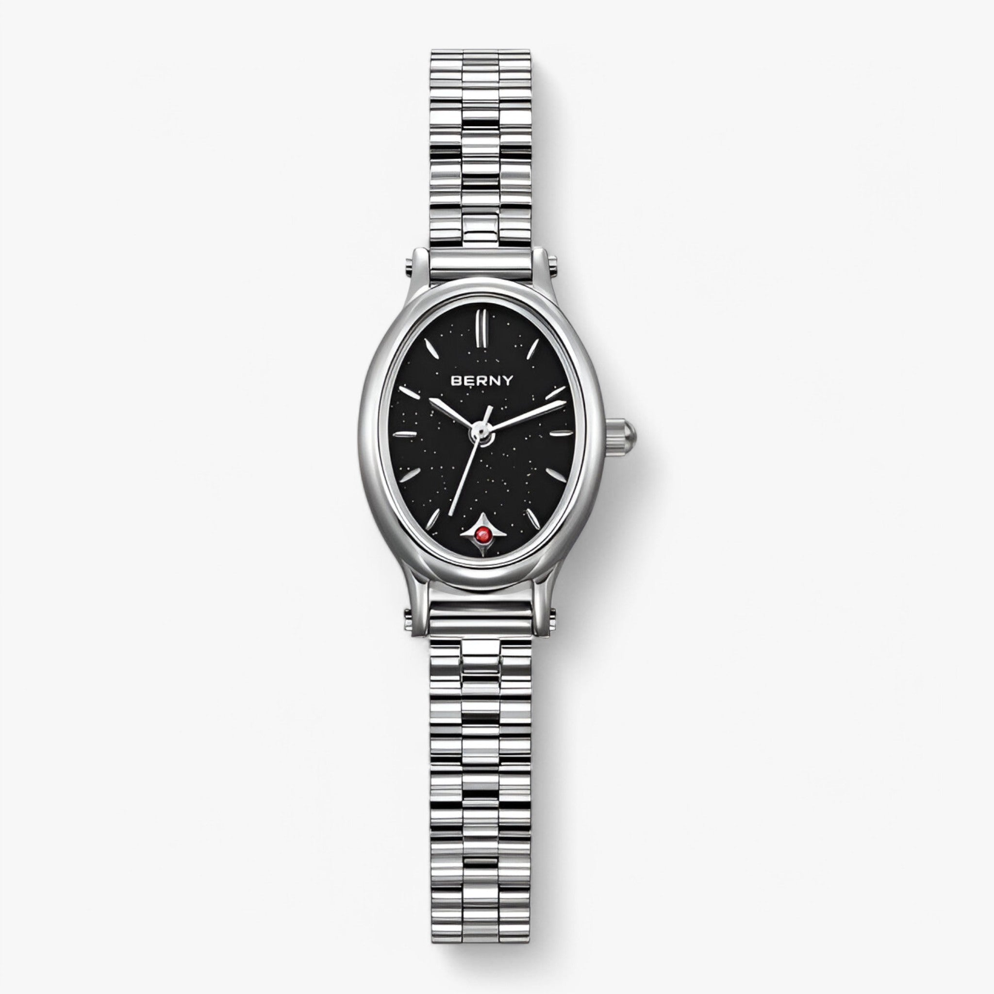 Ruby | Orologio con bracciale ovale minimalista - Nera - female watch watch for women - Concept Palermo