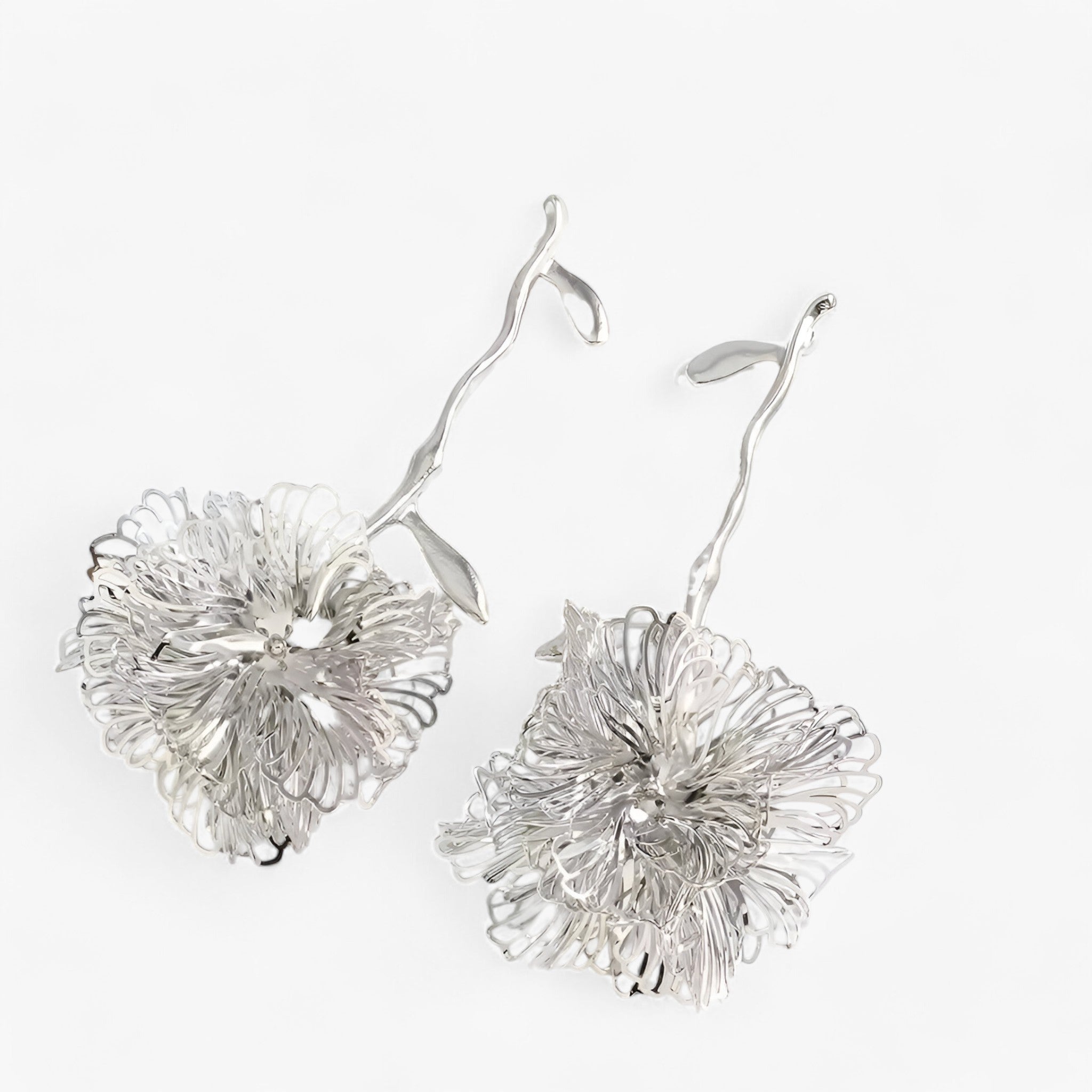 Zoë | Orecchini a Pendente Vintage Bloem – Eleganti e Unici - Argentato 2 - - Concept Palermo
