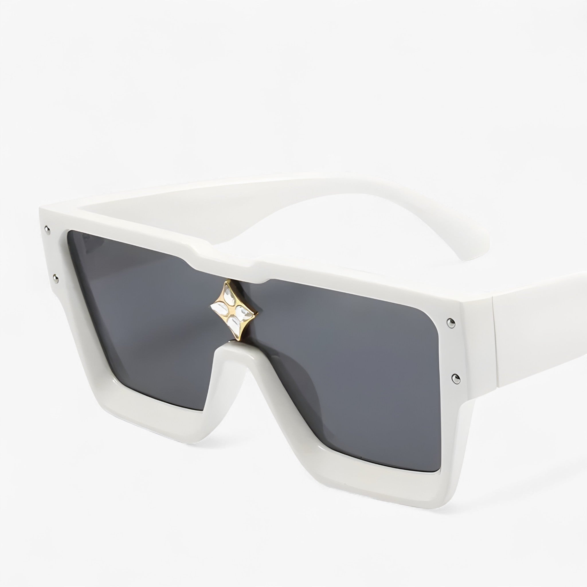 Henri | Occhiali da sole quadrati punk specchiati - BiancoGrigio - Fashion Sunglasses men sunglasses polarized mens sunglasses Polarized man sunglasses Sunglasses sunglasses polarized men - Concept Palermo