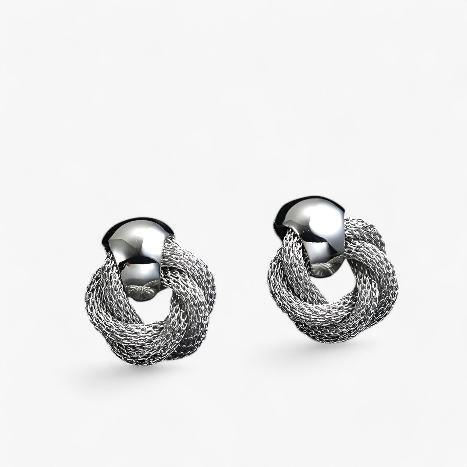 Selena | Orecchini Twist Metallici Eleganti per Ogni Occasione - Argento - EARRINGS Earrings for Women Girls New Fashion Earrings - Concept Palermo