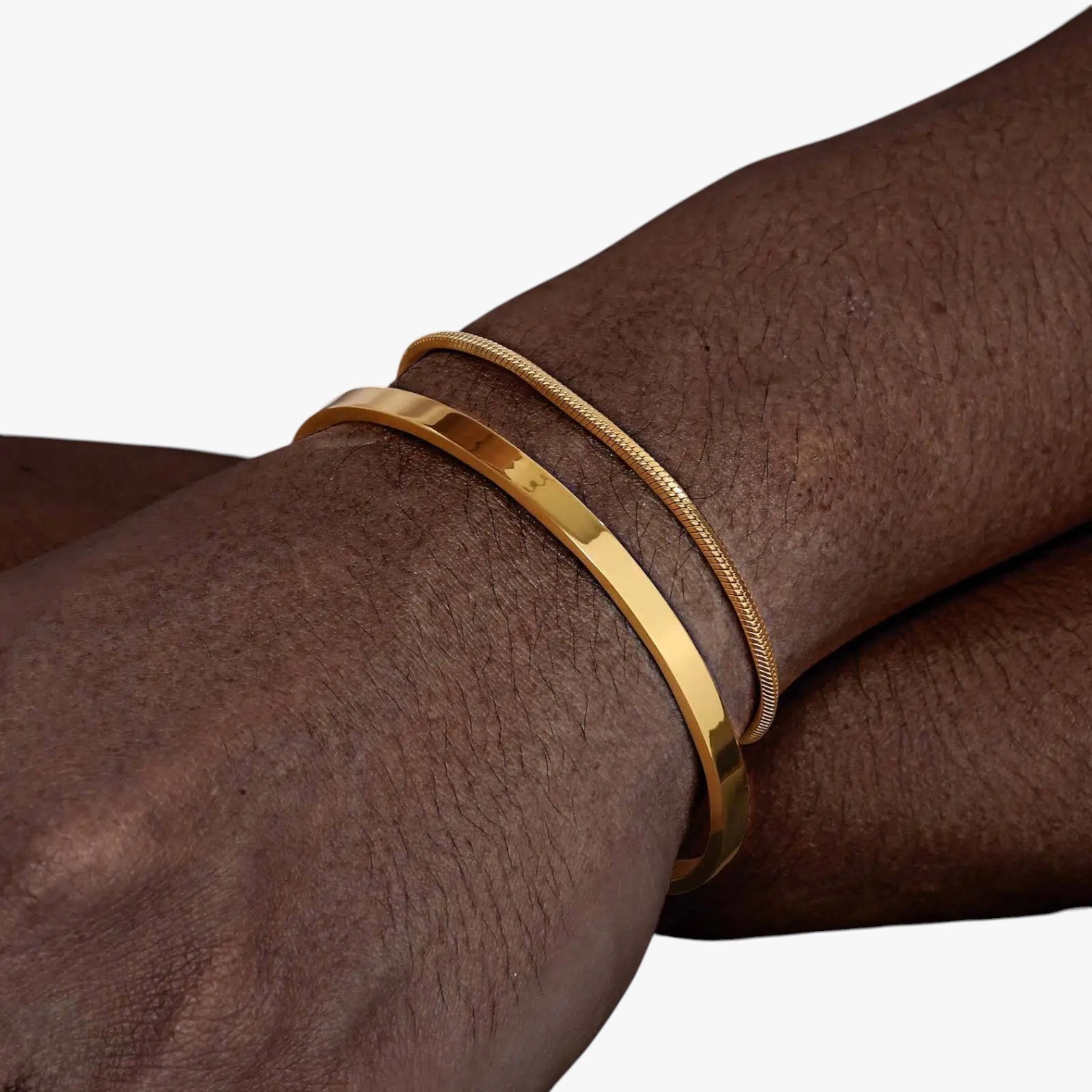 Philip | Set Bracciali Uomo in Acciaio con Dettagli Neri - oro - BRACELET bracelet for men BRACELETS mens bracelet - Concept Palermo