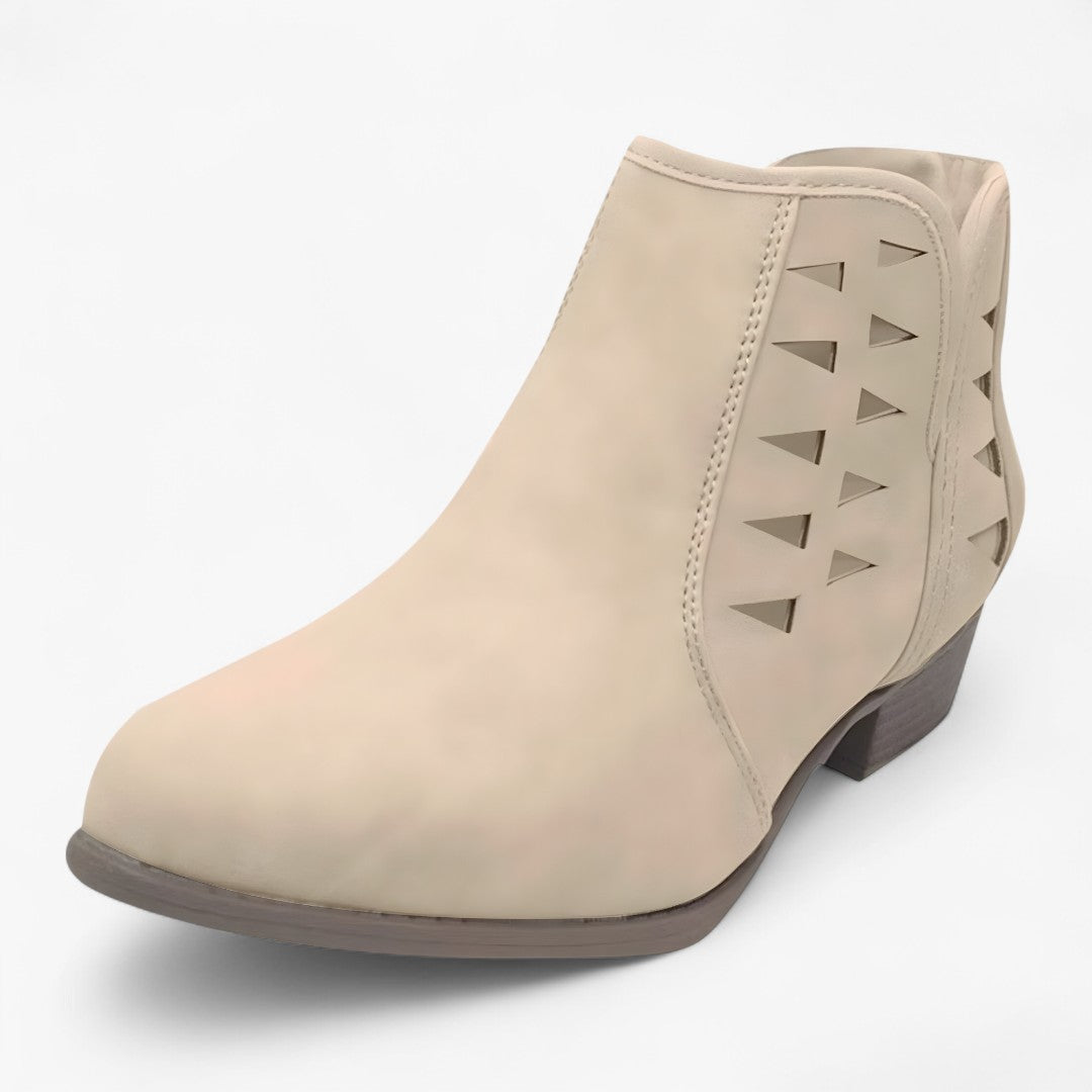 Ellen | Stivaletti bianchi in maglia traforata stile western