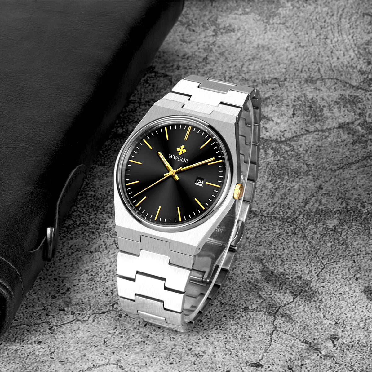 WWOOR Top Brand Luxury VJ32 Quartz Movement Watch for Men 316L Stainless Steel Business Watch Waterproof Luminous Men's Watches - - - Concept Palermo