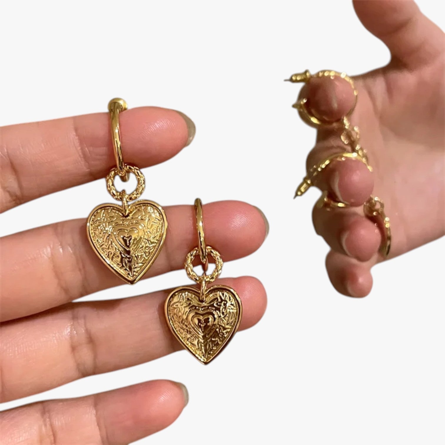 Martha | Eleganti orecchini a forma di cuore retrò - - EARRINGS Earrings for Women Girls New Fashion Earrings womens earring - Concept Palermo