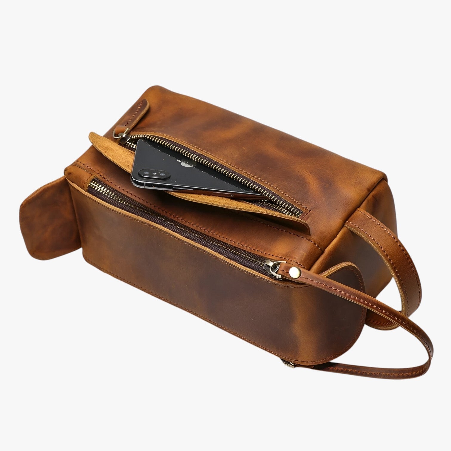 Zaiden | Ampia e Duratura Pochette da Toilette in Pelle per Uomini - - Bags handbags - Concept Palermo